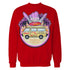Stranger Things Argyle Splash Surf Pizza Sweatshirt