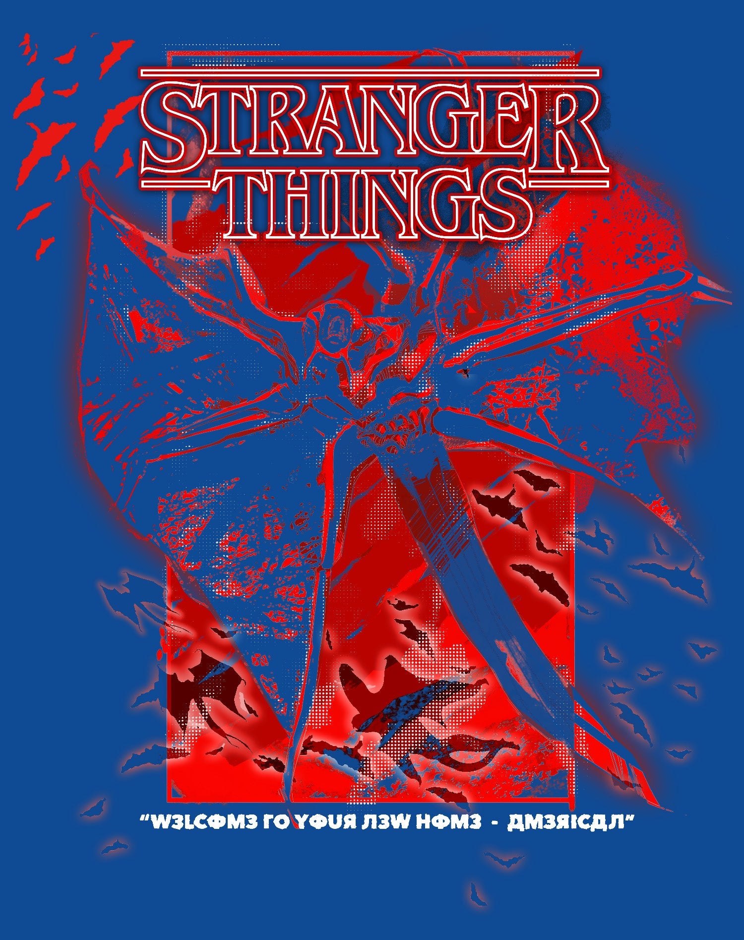 Stranger Things Demobat Poster America Official Women's T-Shirt