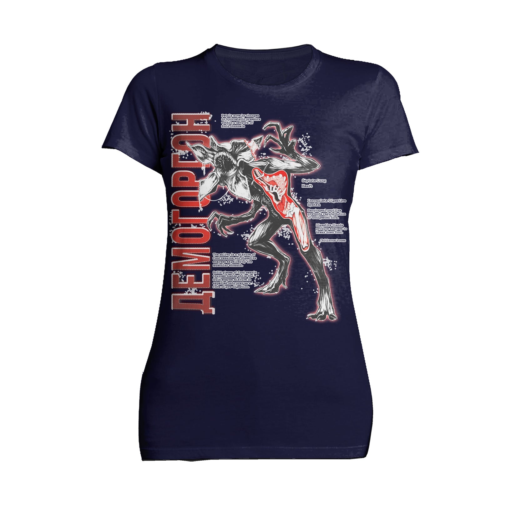 Stranger Things Demogorgon Profile Anatomy Women's T-Shirt