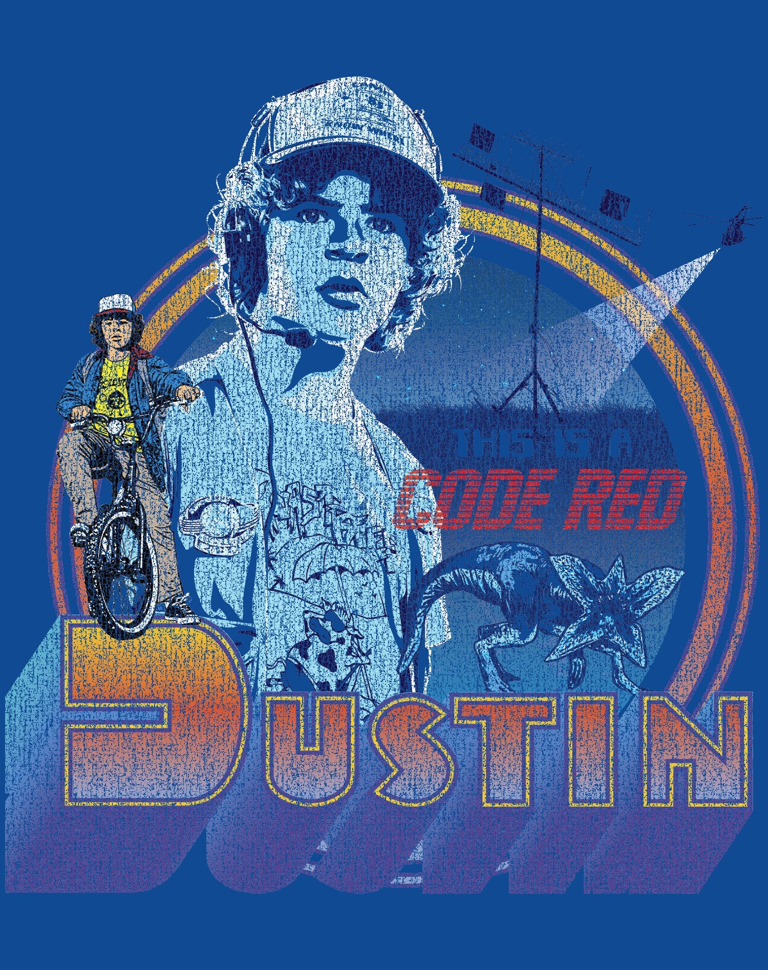 Stranger Things Dustin Code Red Original Men's T-Shirt