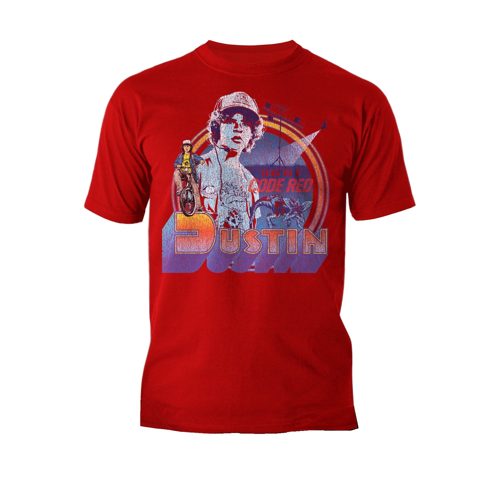 Stranger Things Dustin Code Red Original Men's T-Shirt