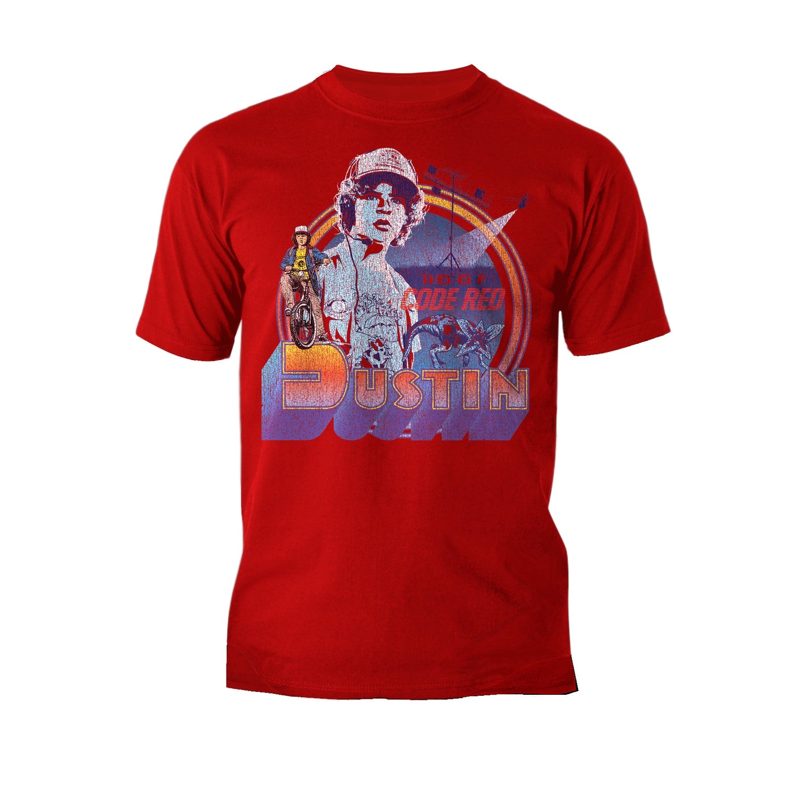 Stranger Things Dustin Code Red Original Men's T-Shirt