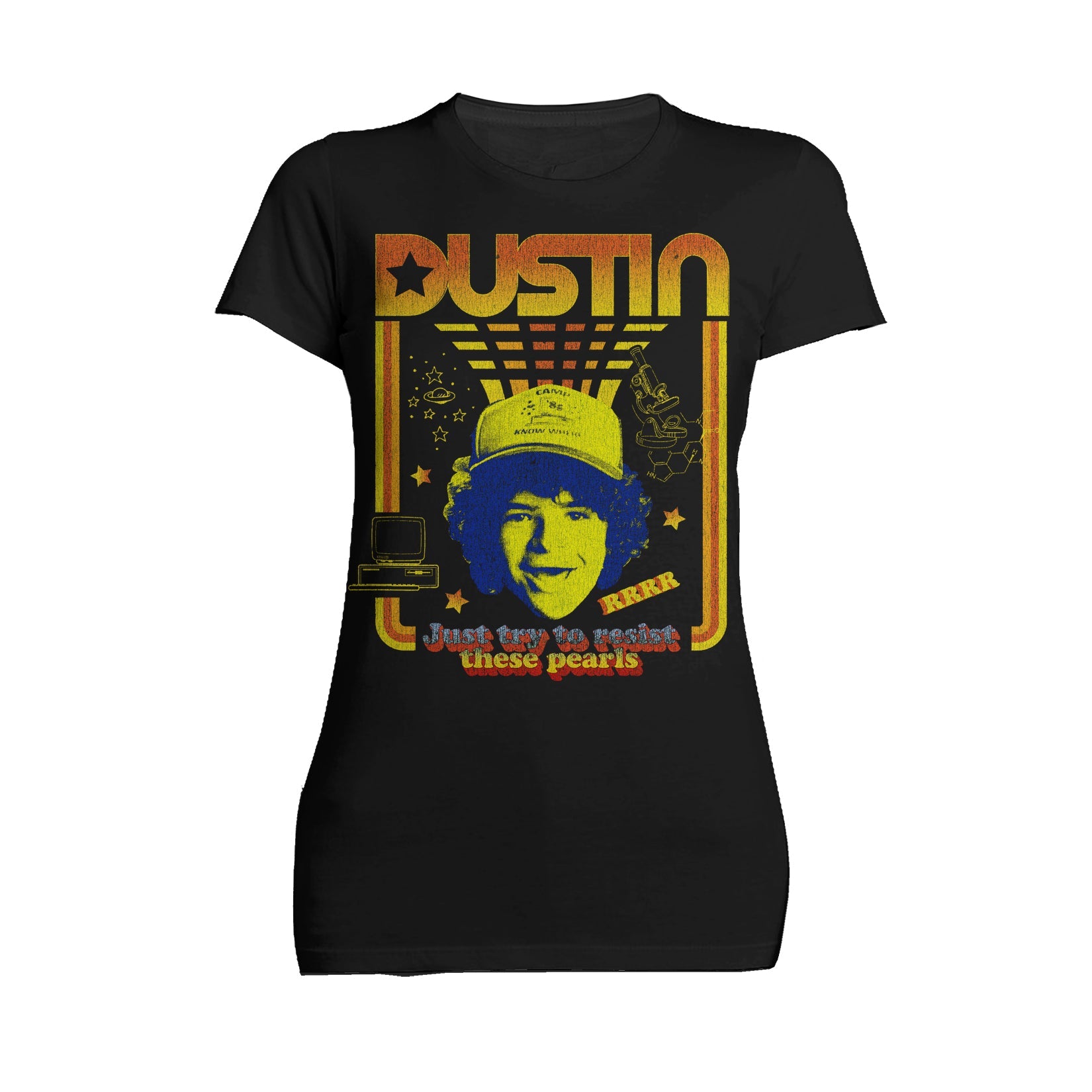 Stranger Things Dustin Pearls Official Women's T-Shirt