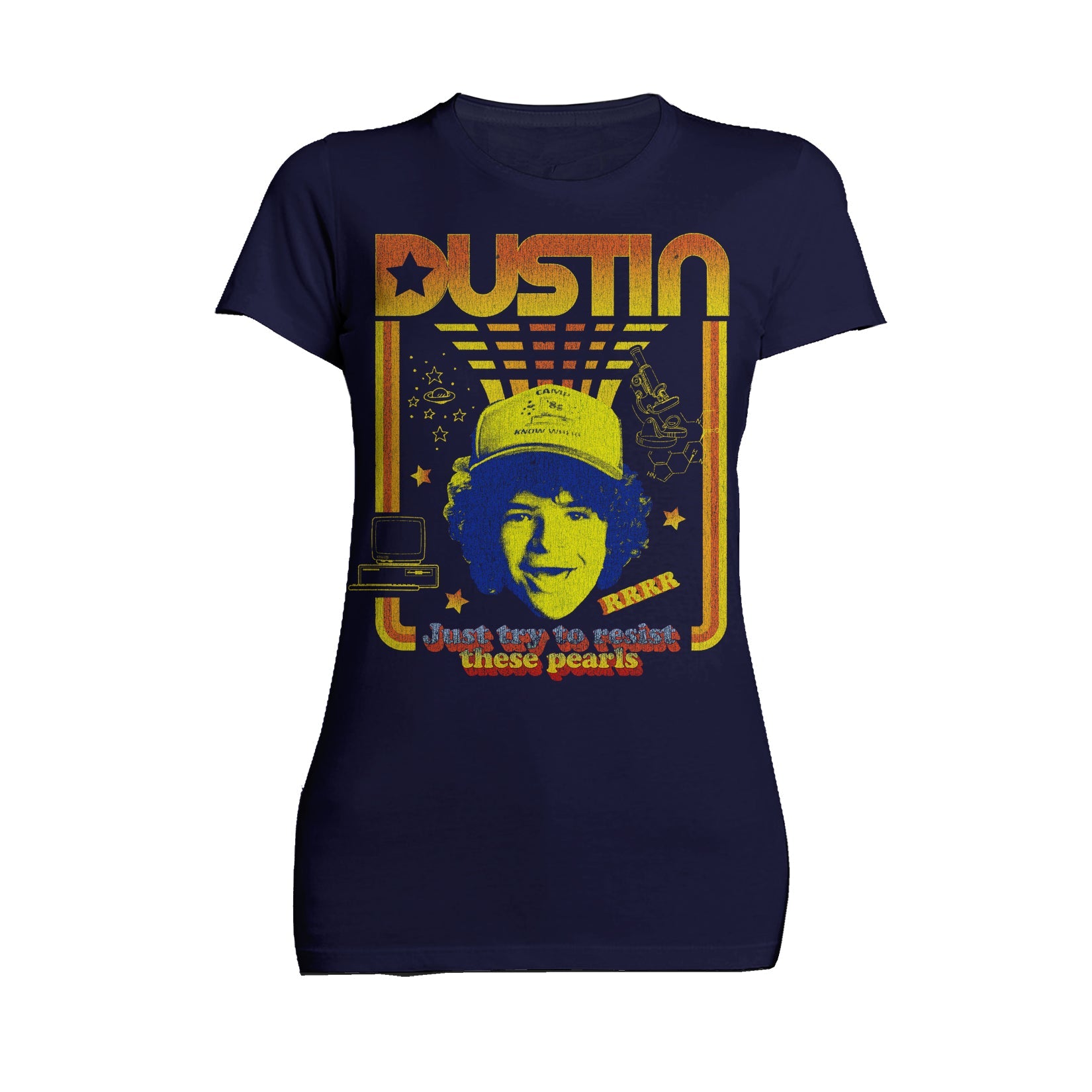 Stranger Things Dustin Pearls Official Women's T-Shirt