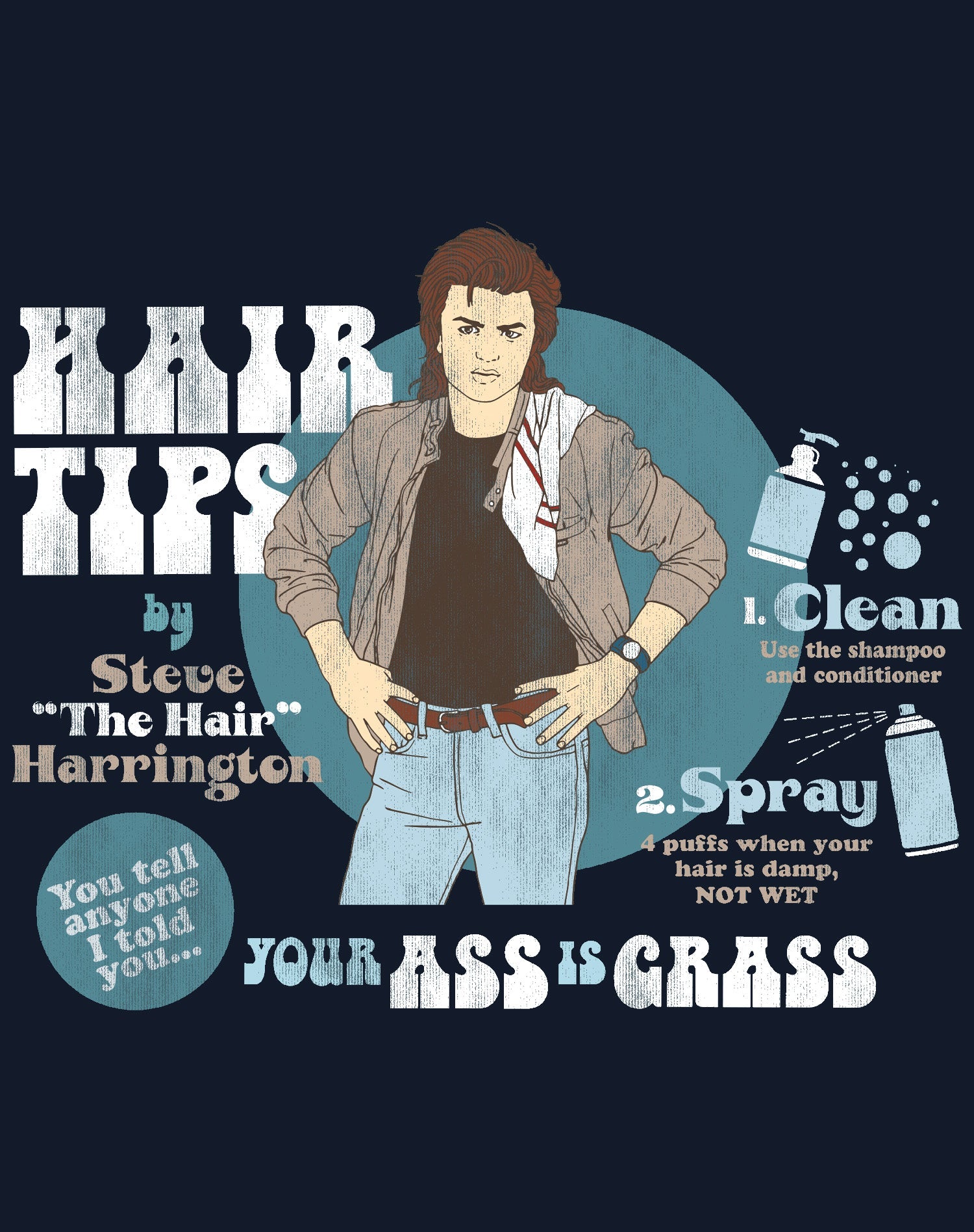Stranger Things Hair Tips Original Men's T-Shirt