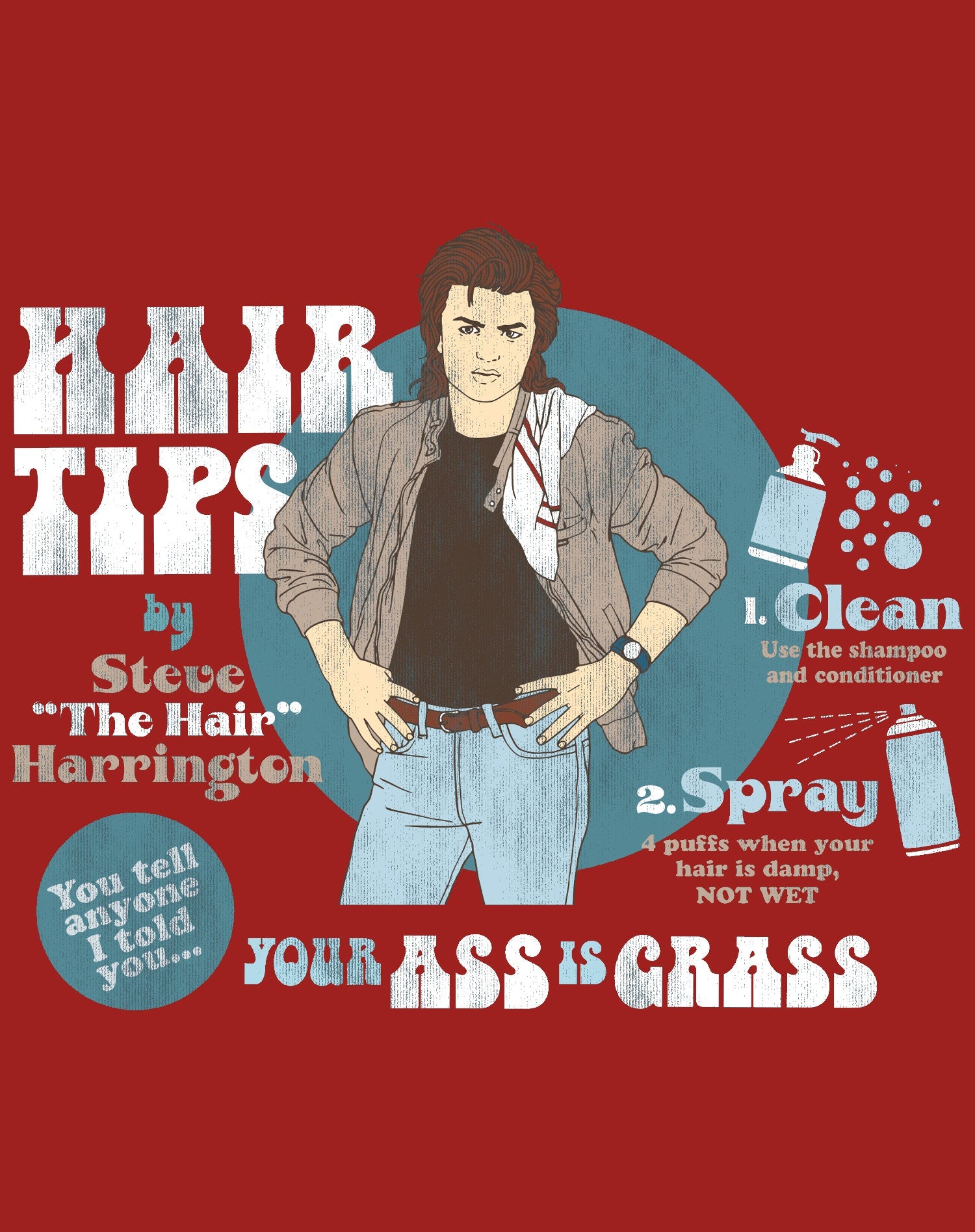 Stranger Things Hair Tips Original Men's T-Shirt