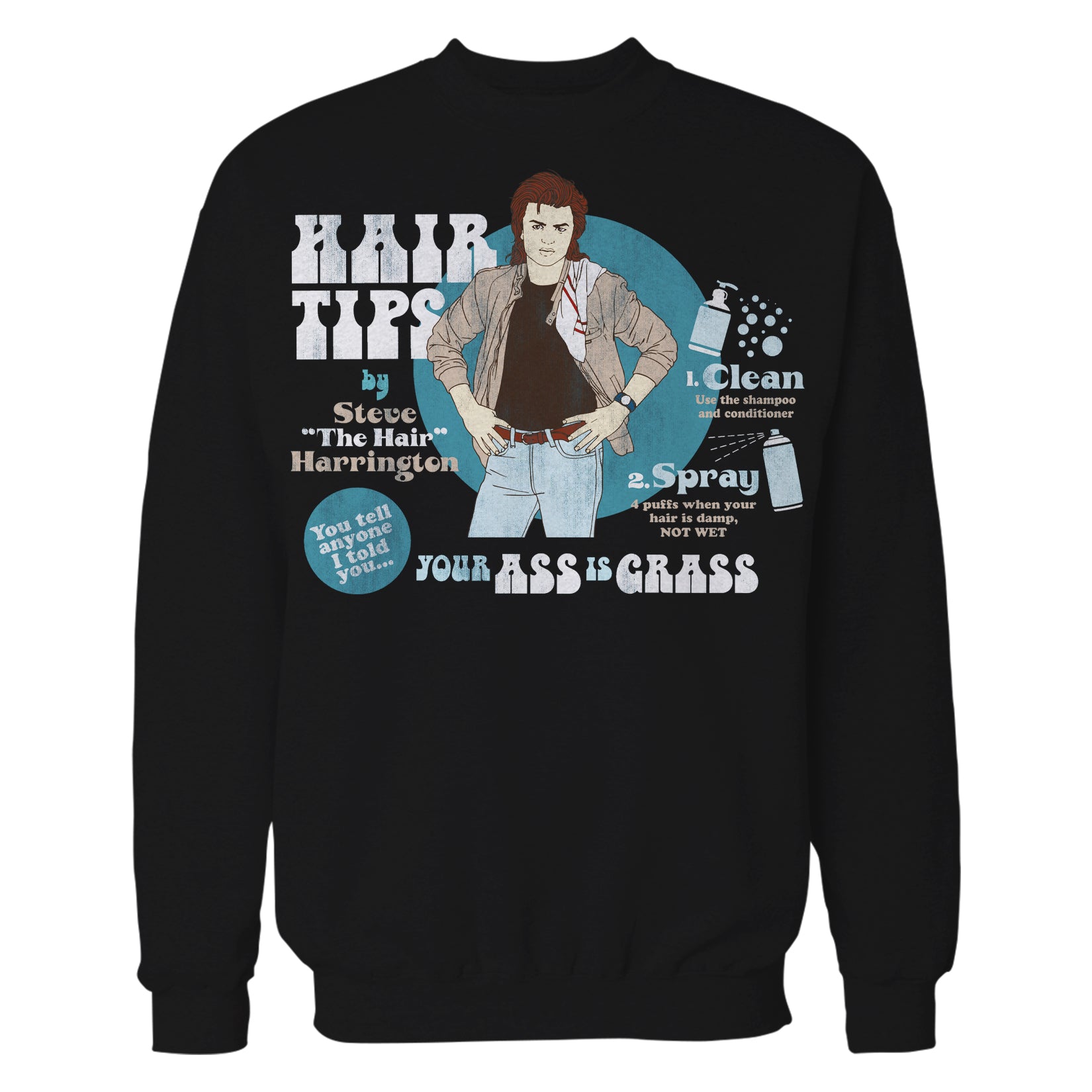 Stranger Things Hair Tips Official Sweatshirt