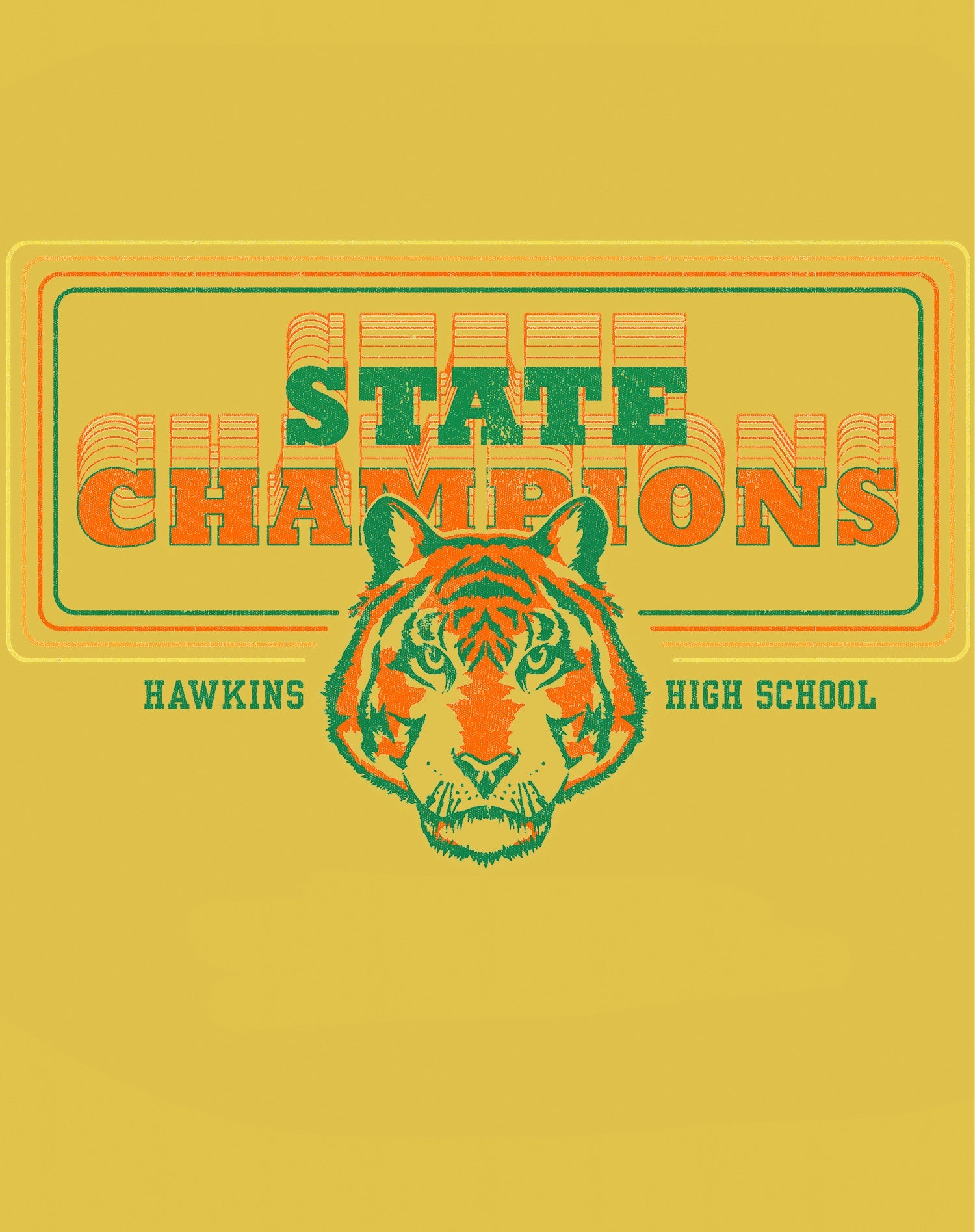 Stranger Things Hawkins High Tigers Champions Official Women's T-Shirt