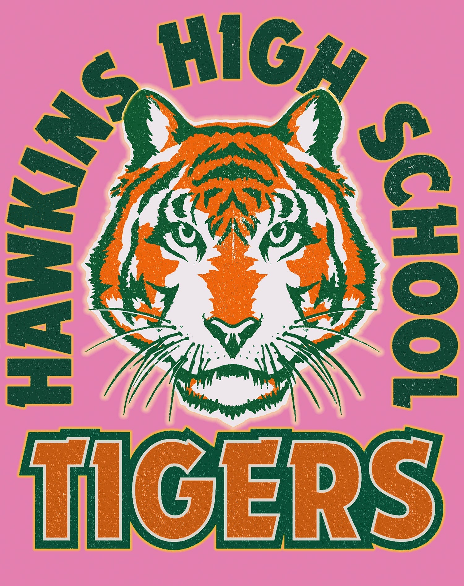 Stranger Things Hawkins High Tigers Stare Men's T-Shirt