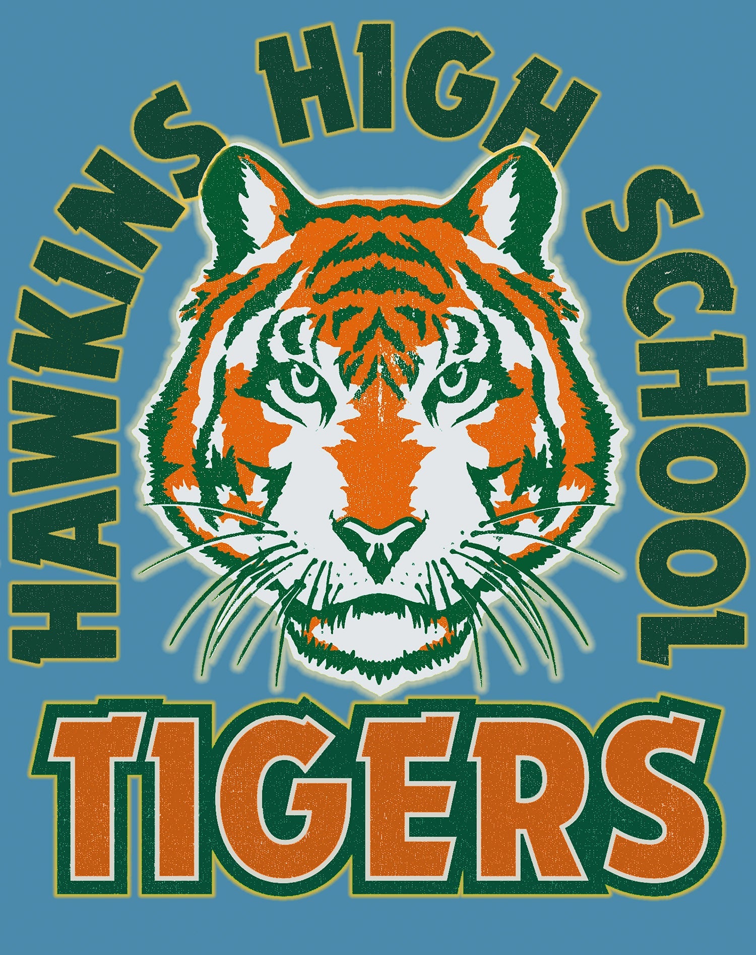Stranger Things Hawkins High Tigers Stare Men's T-Shirt