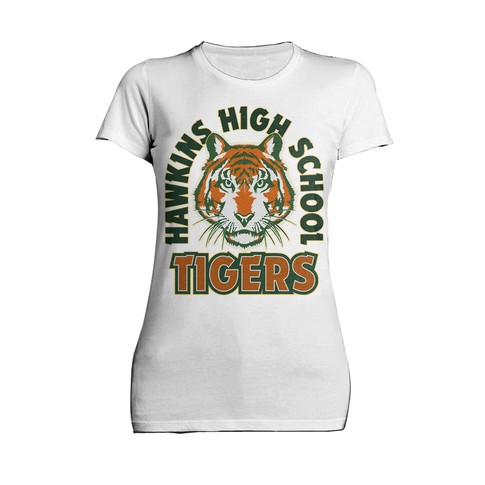 Stranger Things Hawkins High Tigers Stare Official Women's T-Shirt