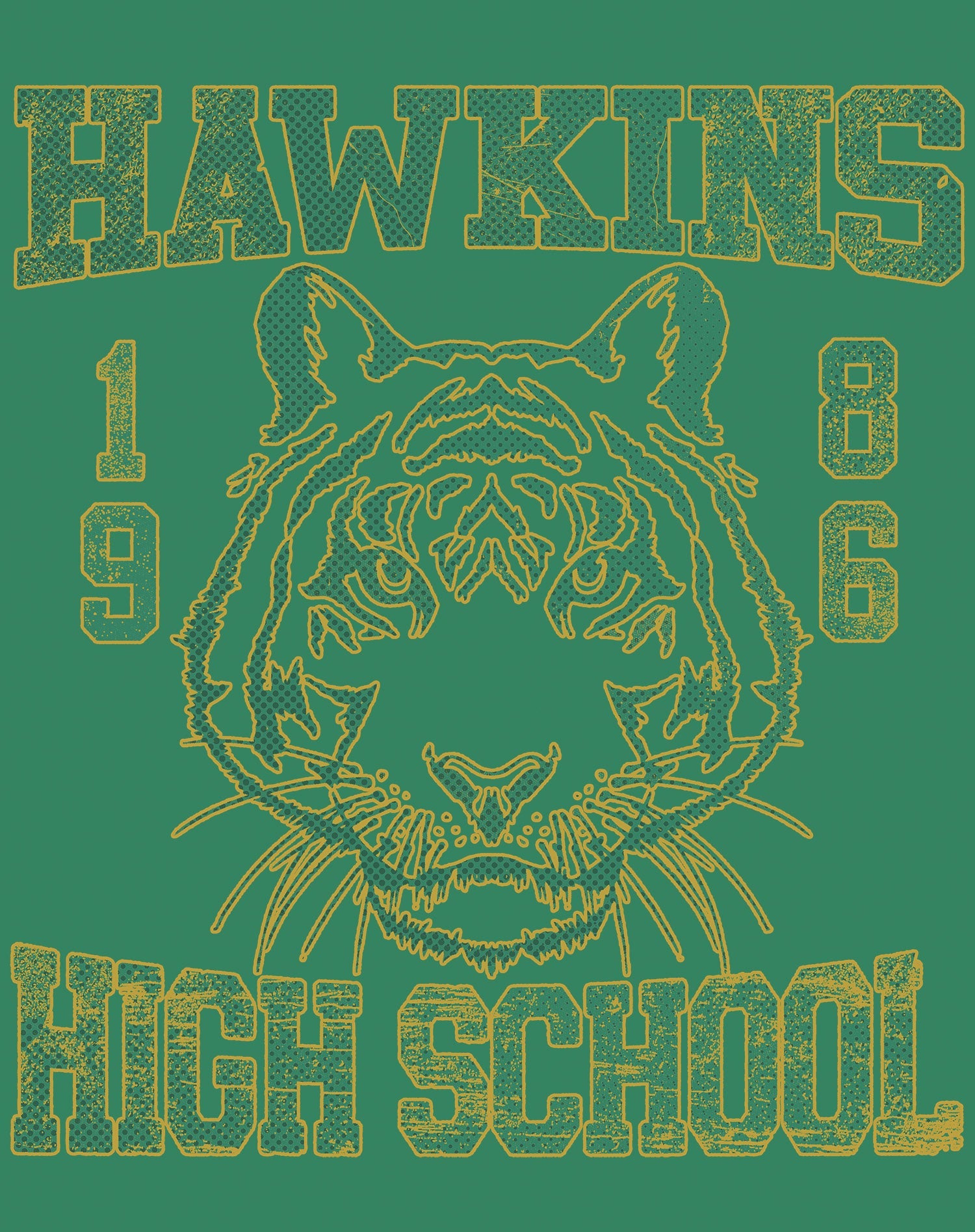 Stranger Things Hawkins High Tigers Varsity Retro Men's T-Shirt