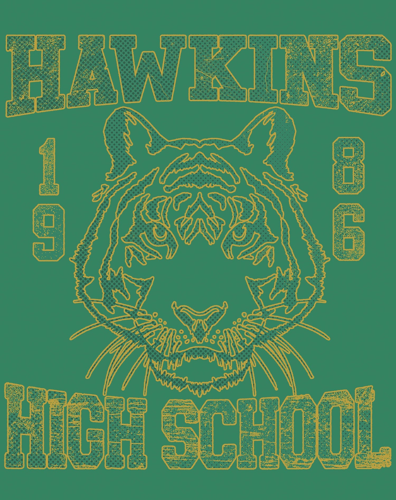 Stranger Things Hawkins High Tigers Varsity Retro Official Women's T-Shirt