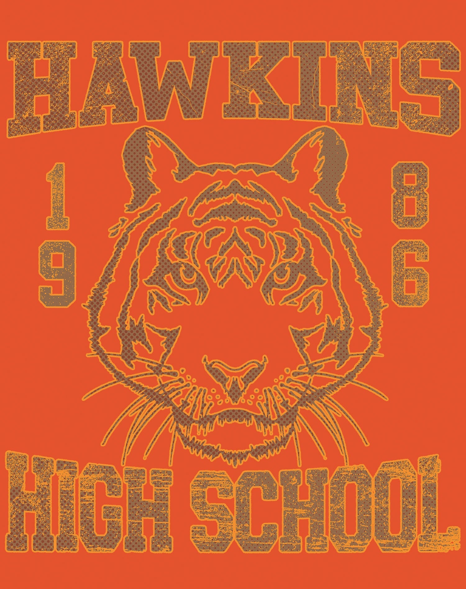 Stranger Things Hawkins High Tigers Varsity Retro Men's T-Shirt