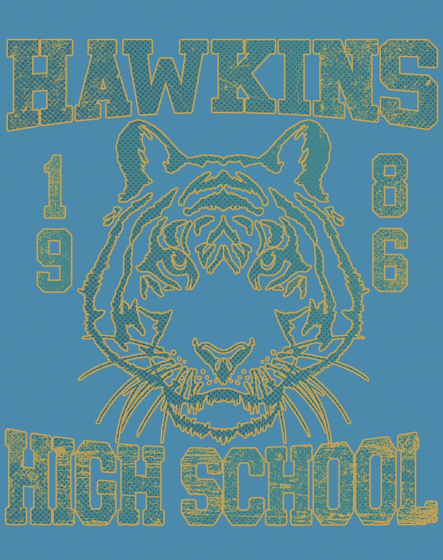 Stranger Things Hawkins High Tigers Varsity Retro Men's T-Shirt