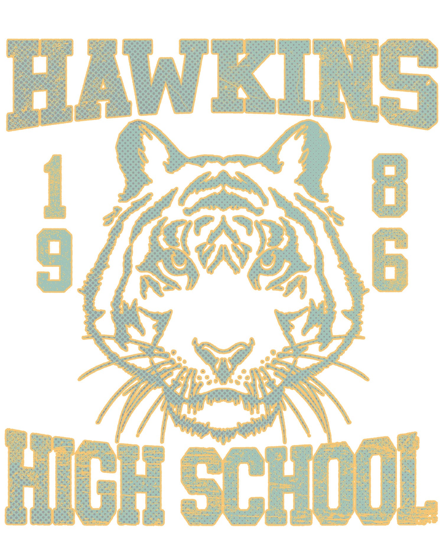 Stranger Things Hawkins High Tigers Varsity Retro Official Women's T-Shirt