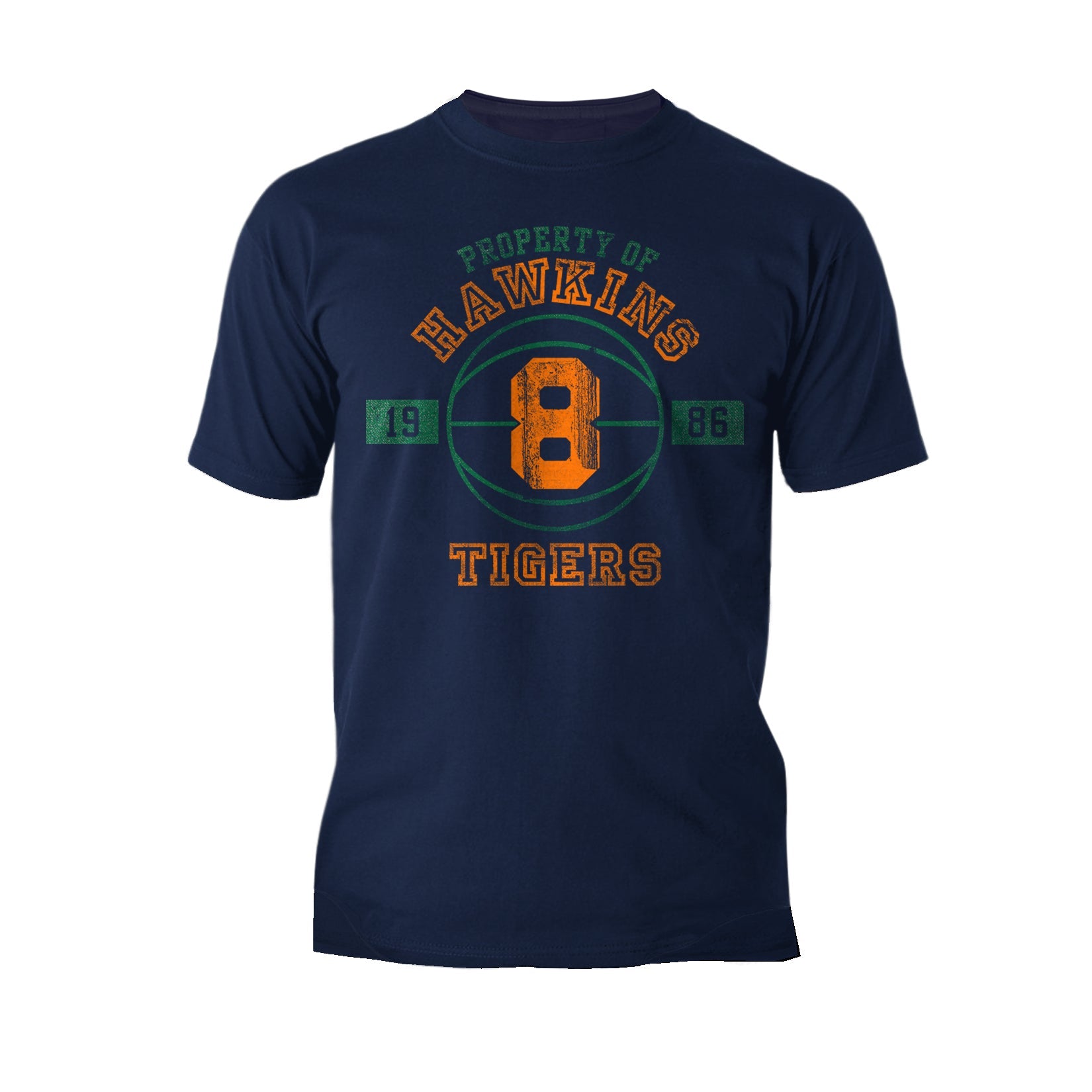 Stranger Things Hawkins Tigers Varsity Basketball Men's T-Shirt