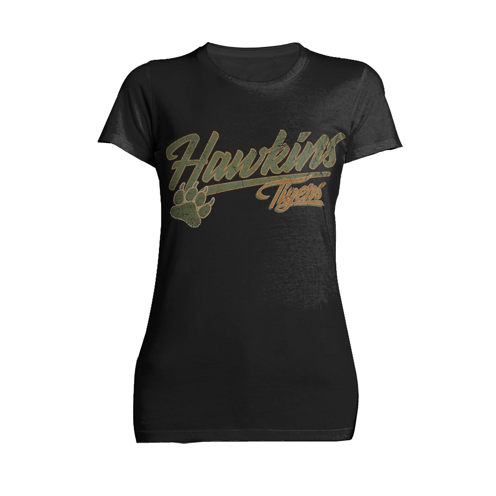 Stranger Things Hawkins Tigers Varsity Vintage Official Women's T-Shirt