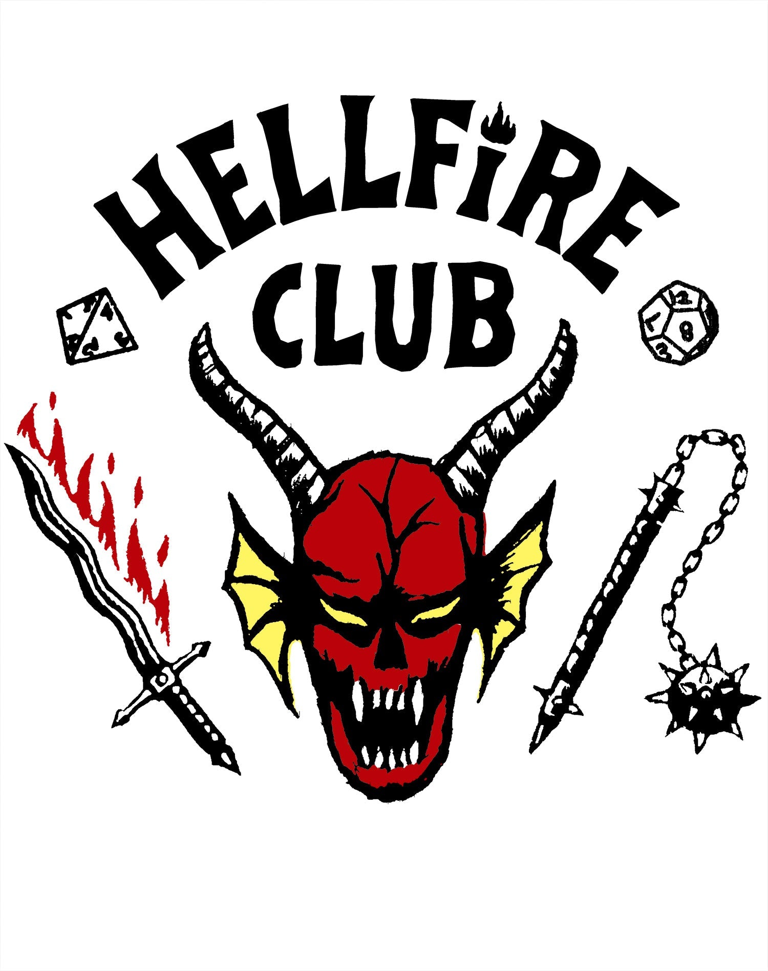 Stranger Things Logo Hellfire Club Classic Raglan T-Shirt
