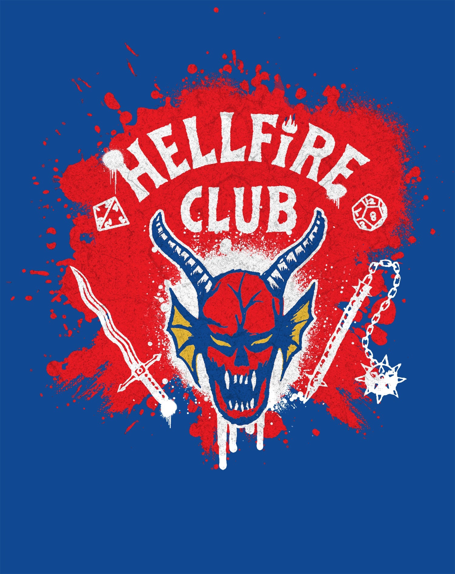Stranger Things Logo Hellfire Club Graffiti Men's T-Shirt