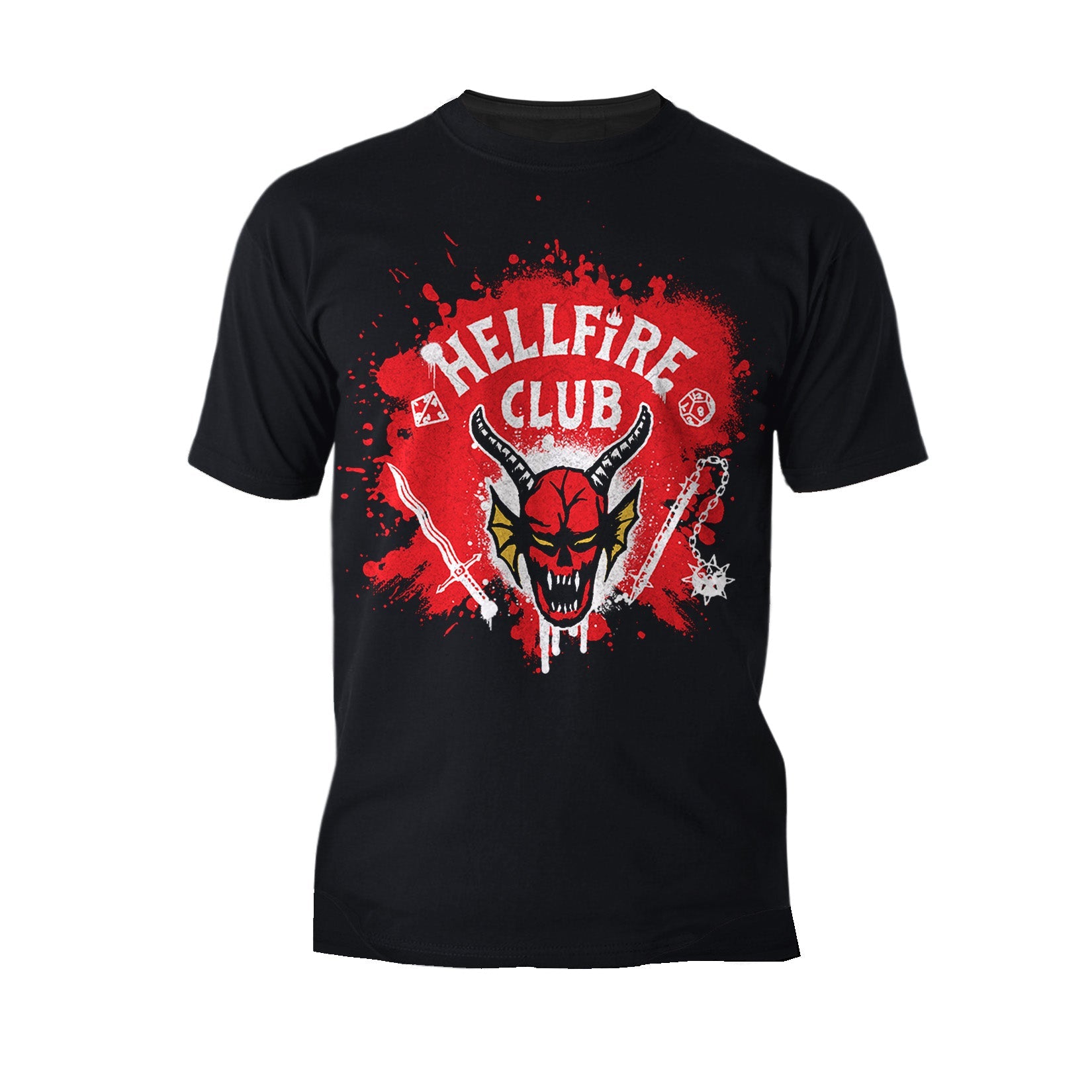 Stranger Things Logo Hellfire Club Graffiti Men's T-Shirt