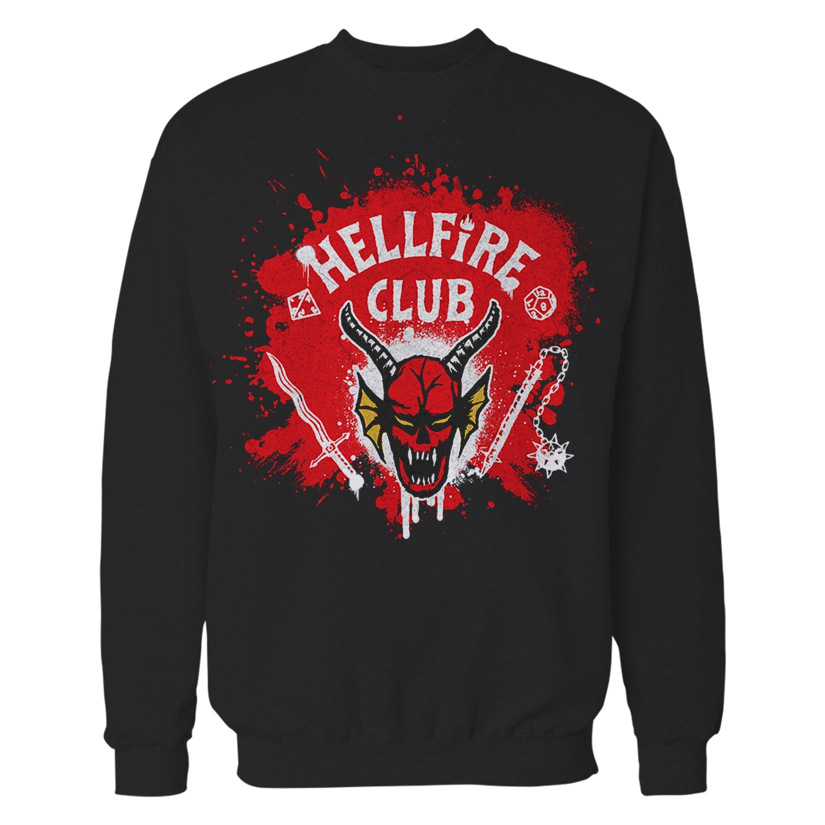Stranger Things Logo Hellfire Club Graffiti Sweatshirt
