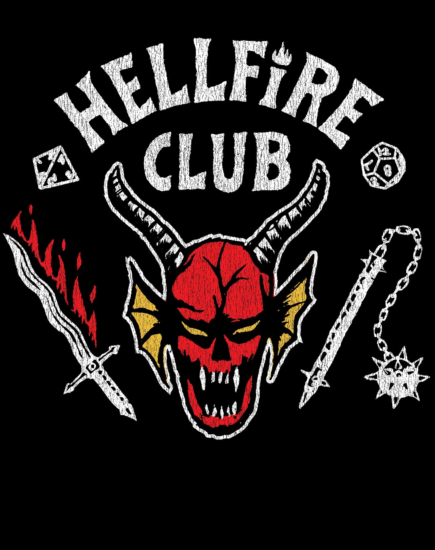 Stranger Things Logo Hellfire Club Metal Hoodie