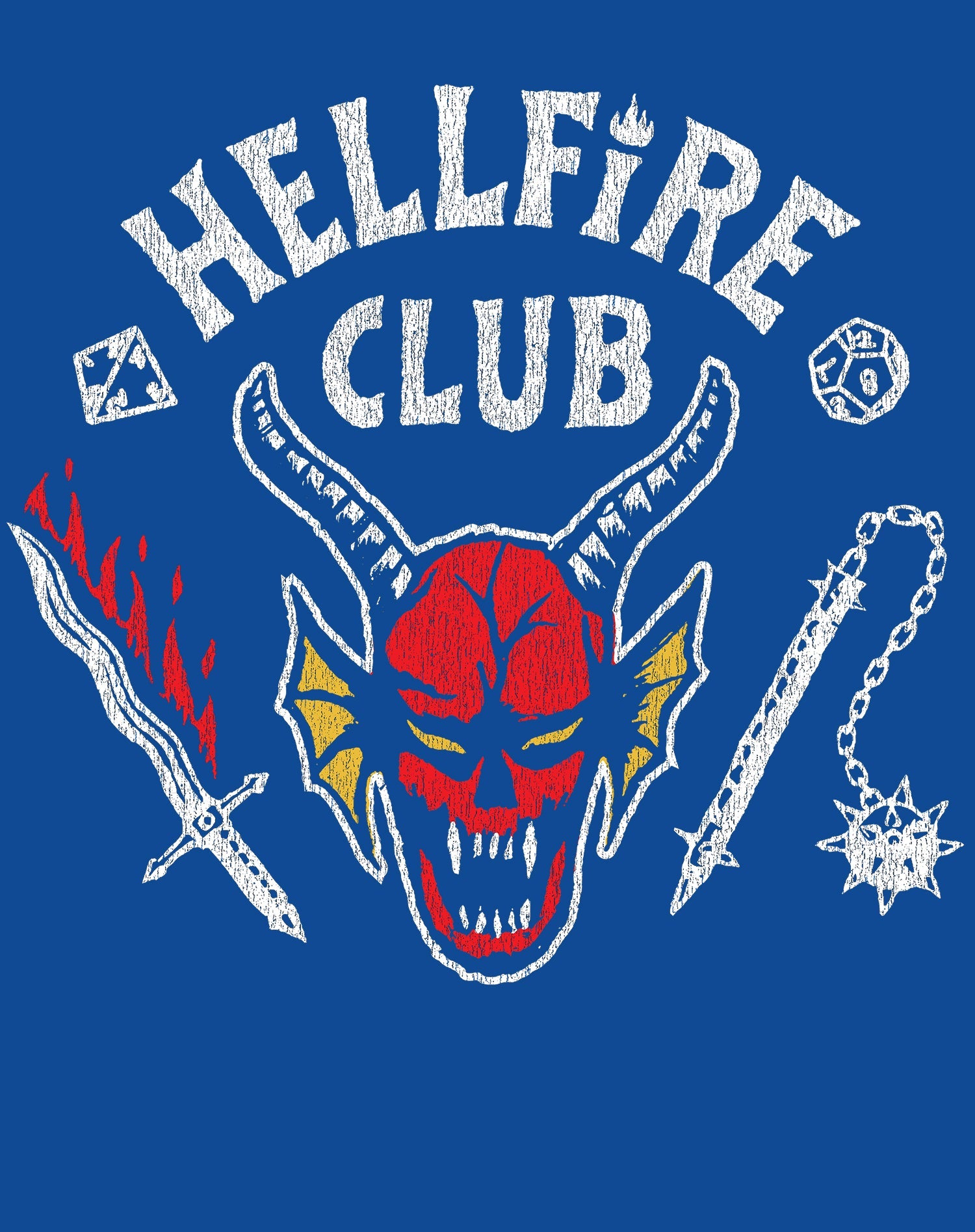 Stranger Things Logo Hellfire Club Metal Men's T-Shirt