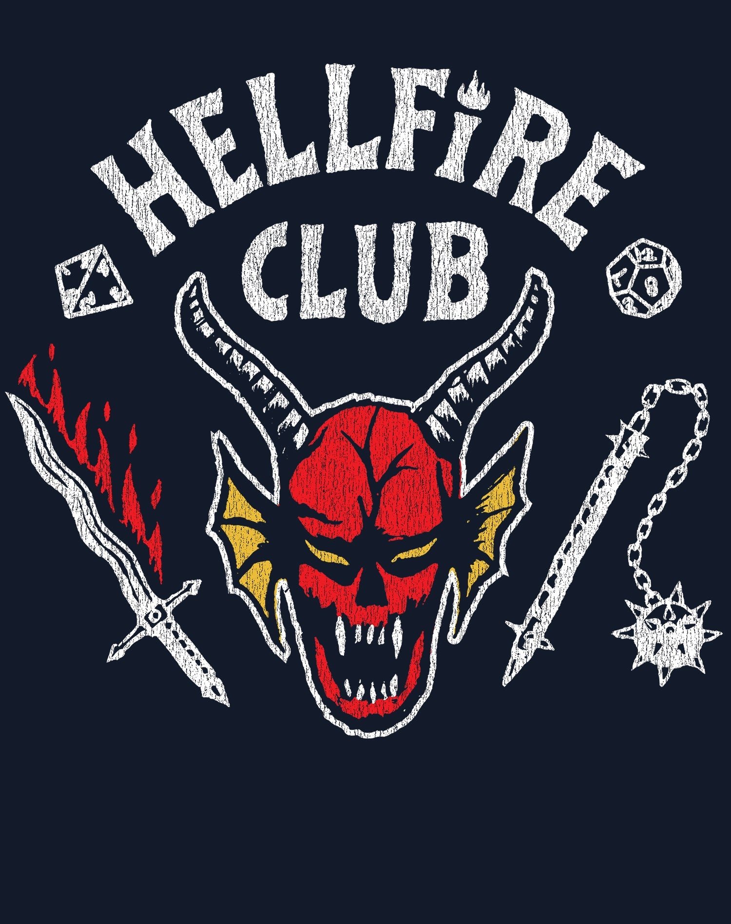 Stranger Things Logo Hellfire Club Metal Men's T-Shirt