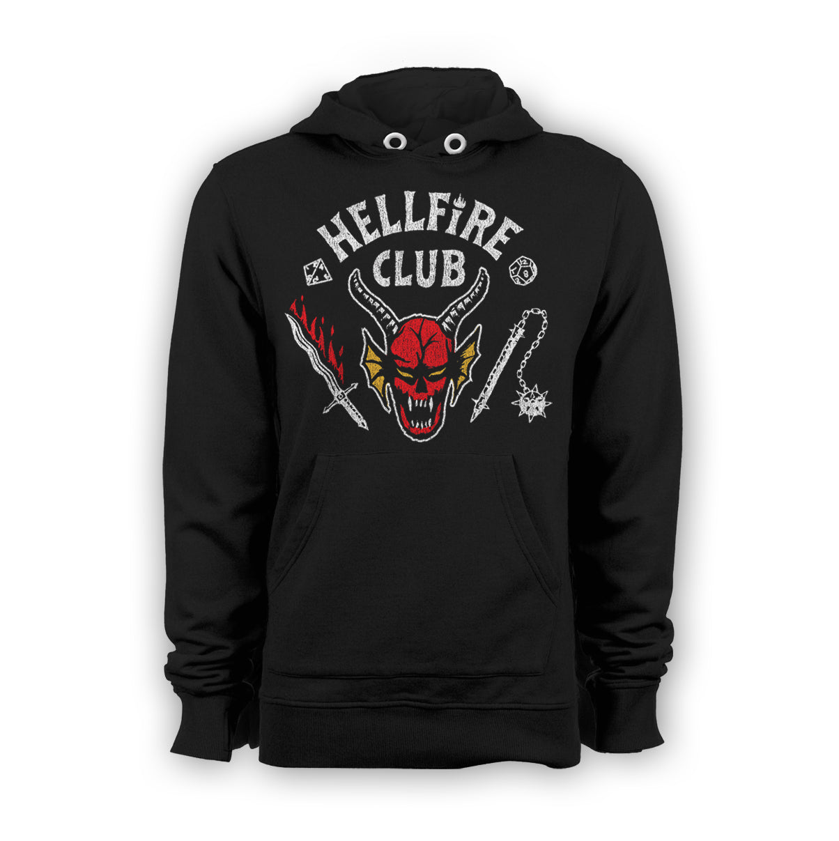 Stranger Things Logo Hellfire Club Metal Hoodie
