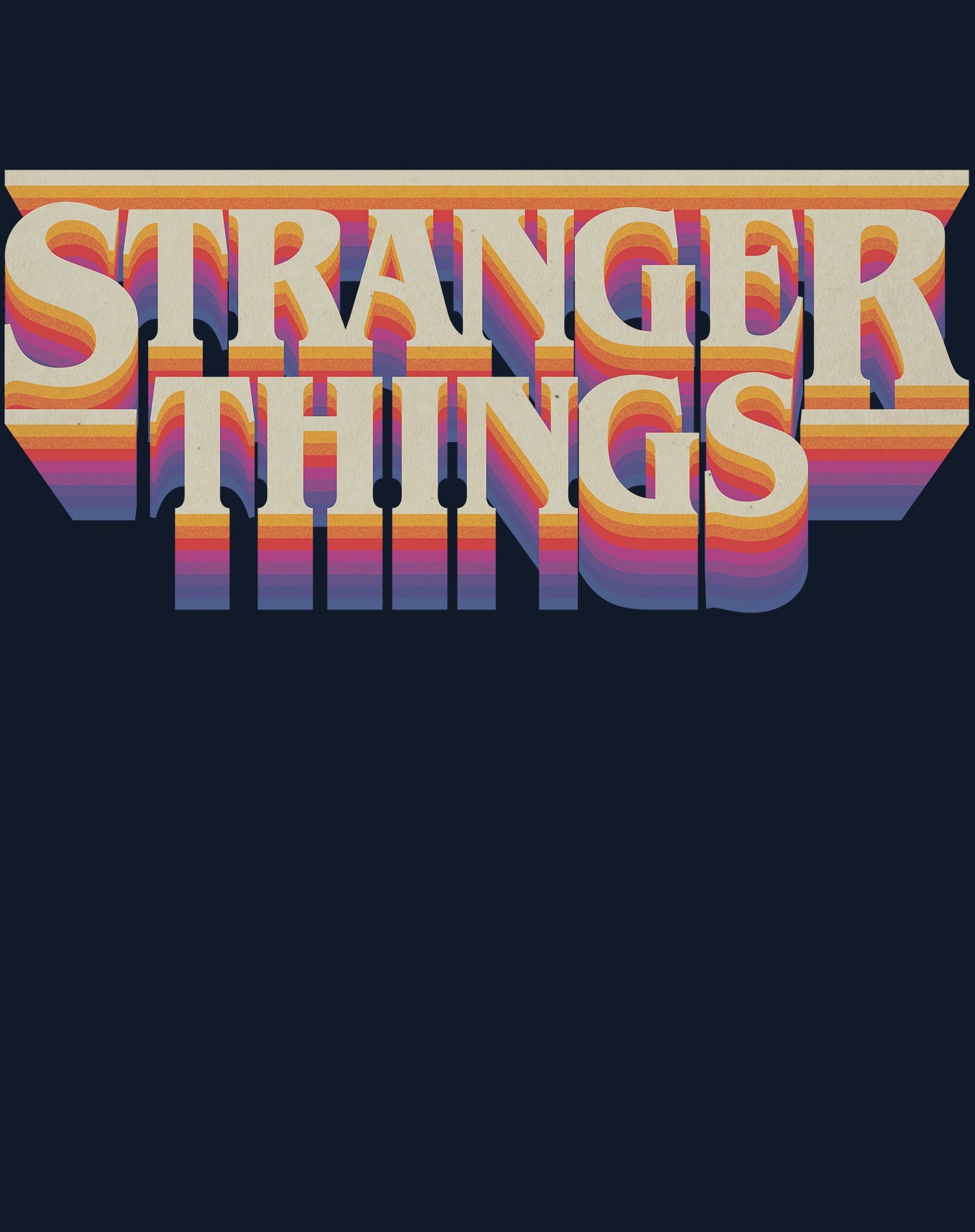 Stranger Things Logo Retro Trip Men's T-shirt