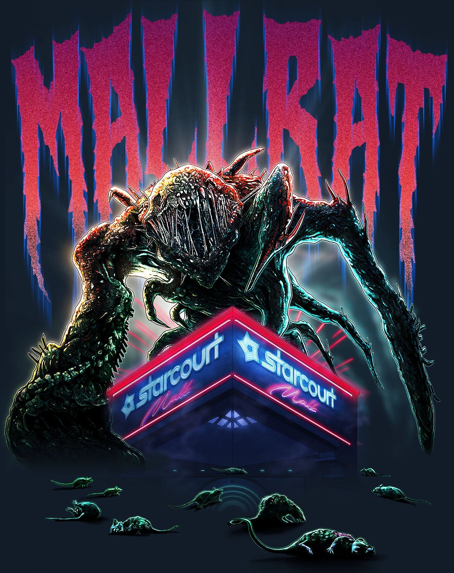 Stranger Things Mind Flayer Mallrat Men's T-Shirt