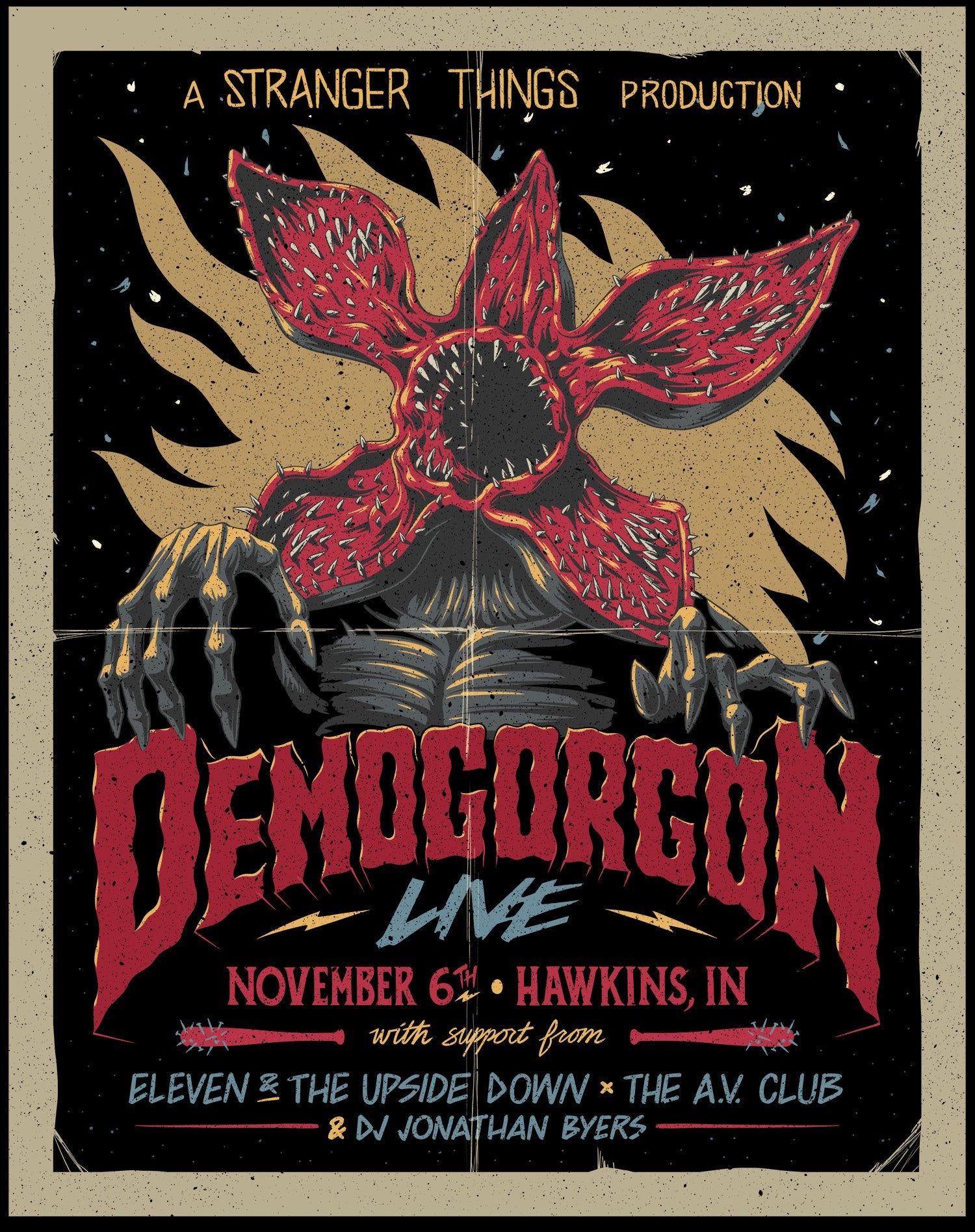 Stranger Things Poster Promo Demogorgon Live Sweatshirt