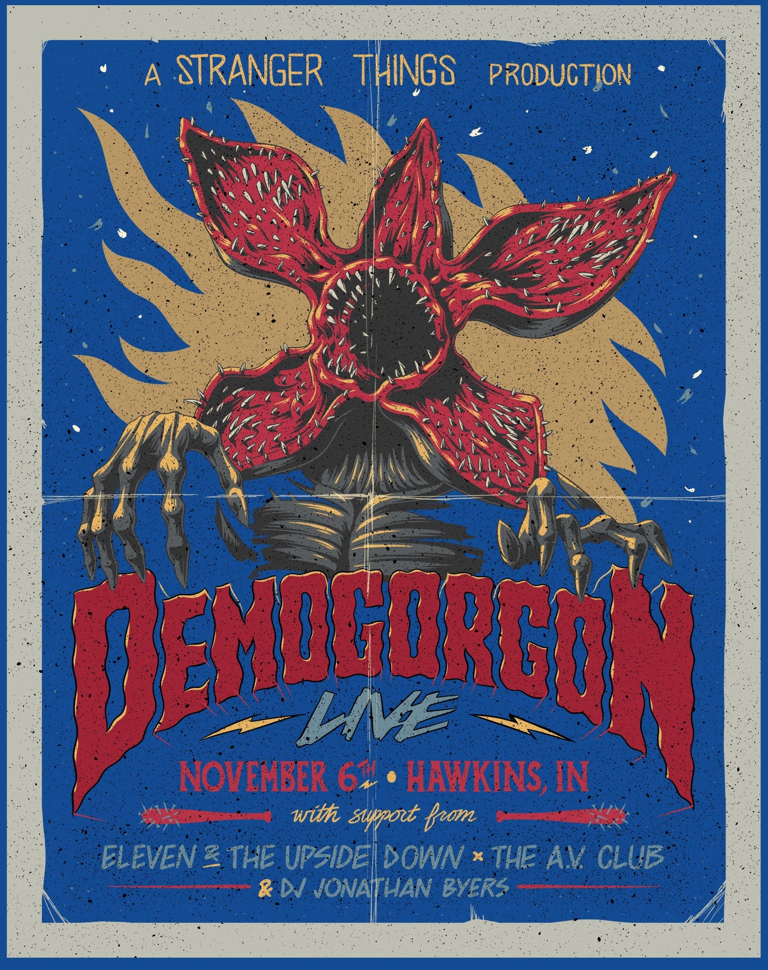 Stranger Things Poster Promo Demogorgon Live Men's T-Shirt