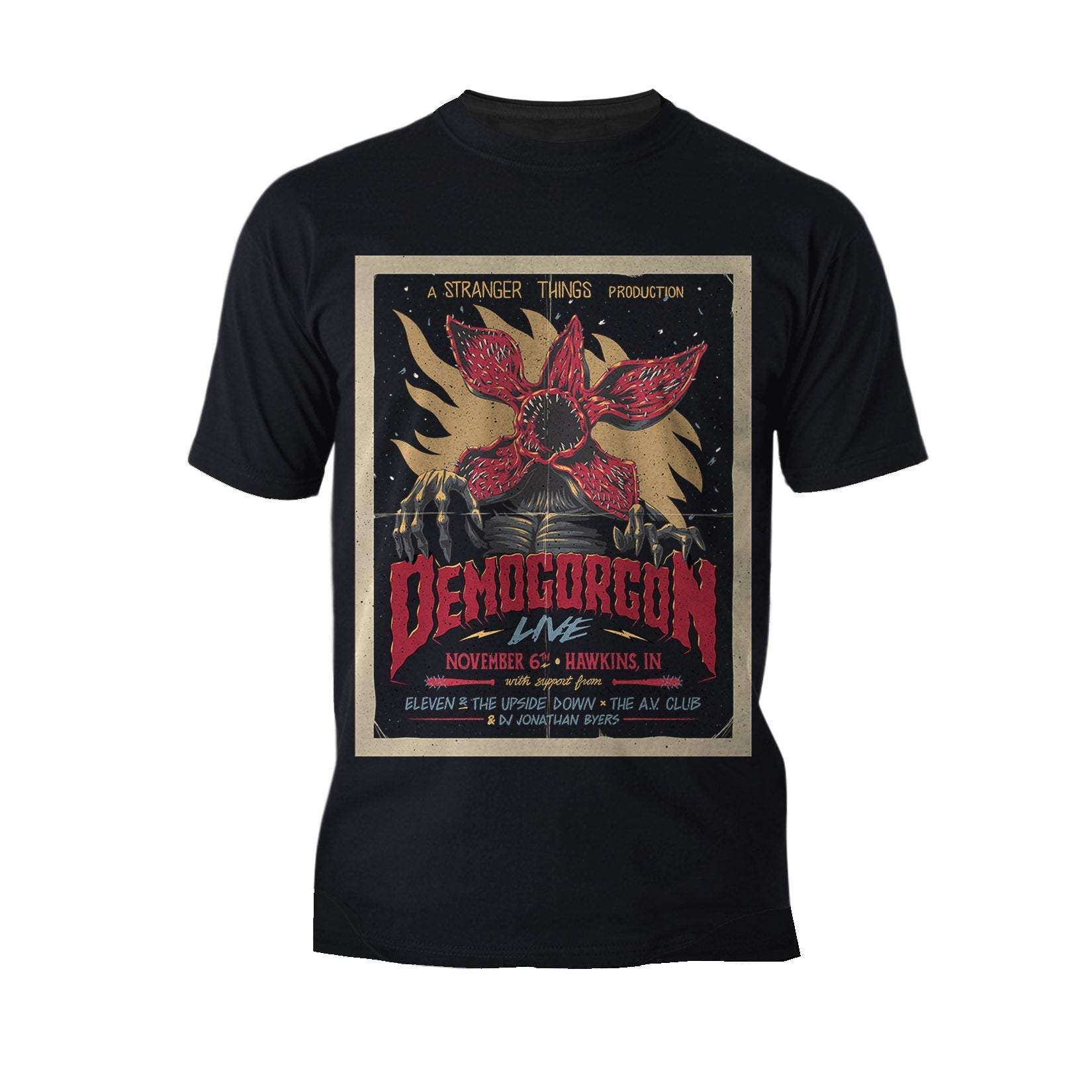 Stranger Things Poster Promo Demogorgon Live Men's T-Shirt