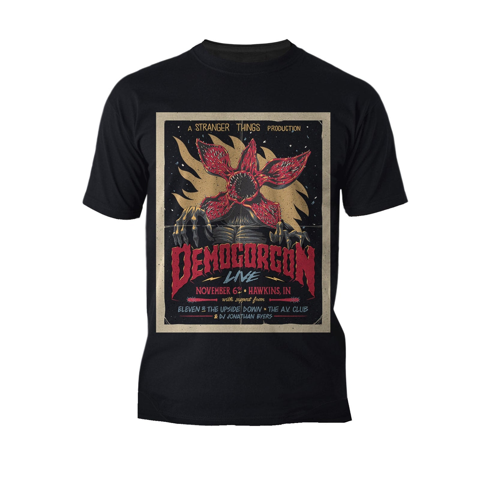Stranger Things Poster Promo Demogorgon Live Men's T-Shirt