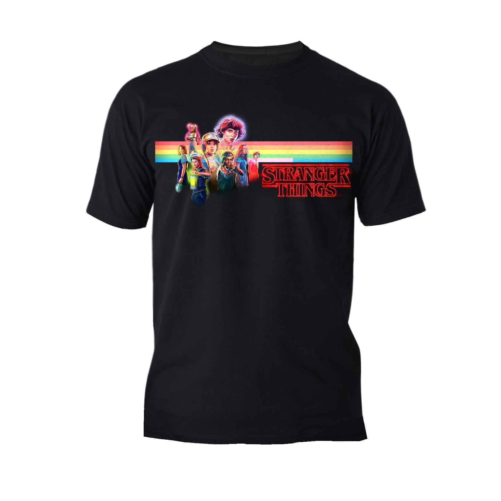 Stranger Things Retro The Party Action Pose Game Over Original Men's T-Shirt