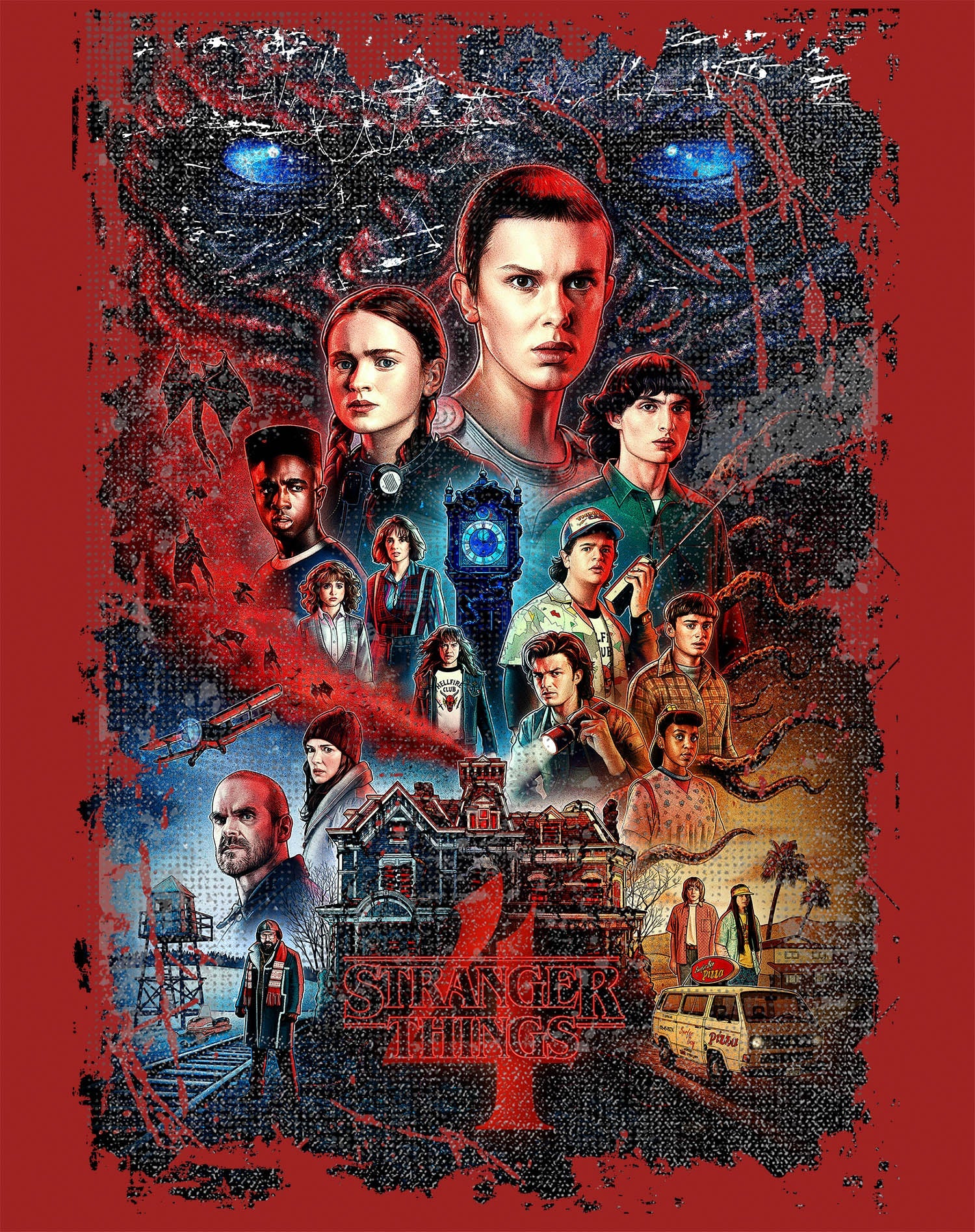 Stranger Things S4 Poster Vintage Battle Sweatshirt