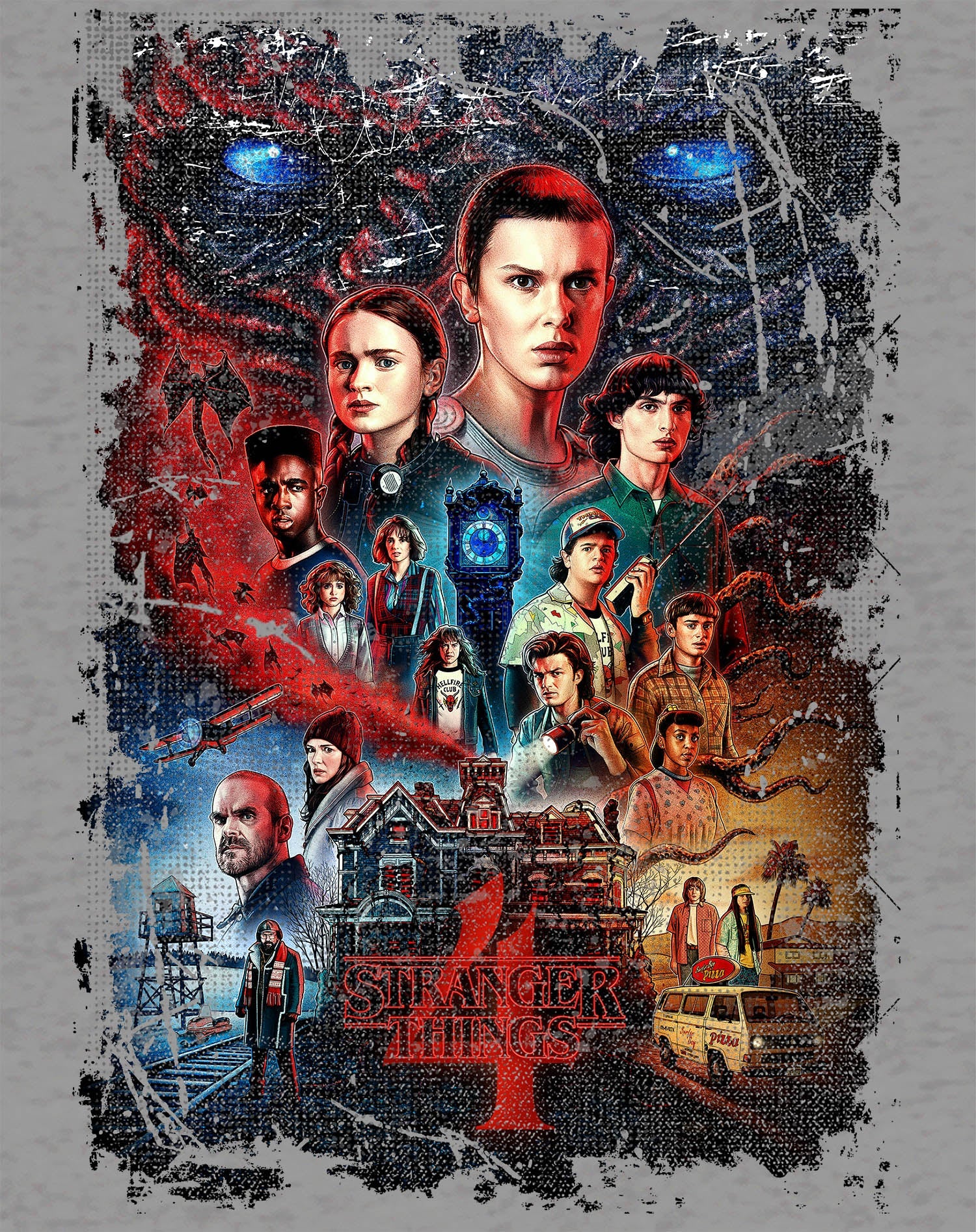 Stranger Things S4 Poster Vintage Battle Sweatshirt