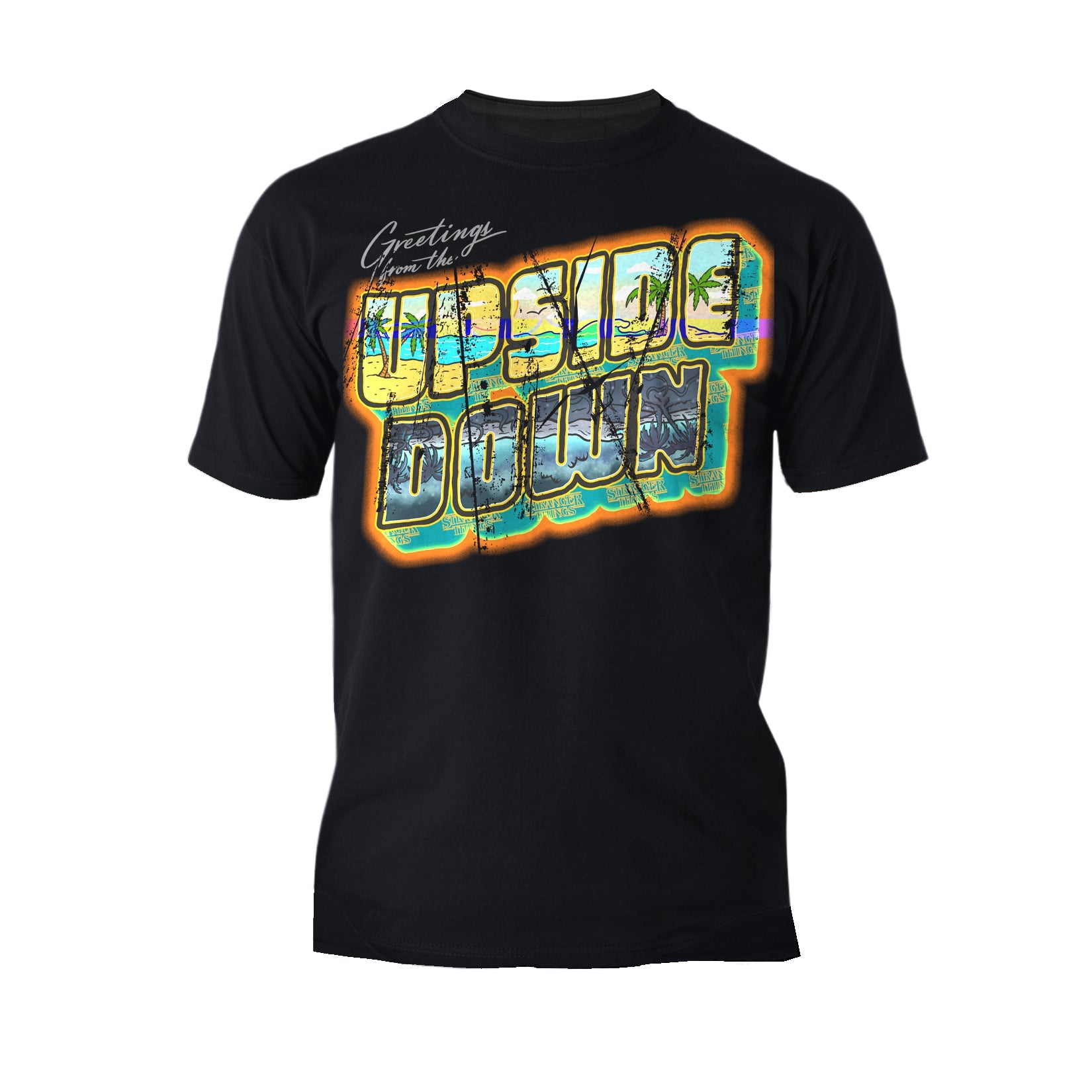 Stranger Things Upside Down Greetings California Men's T-Shirt