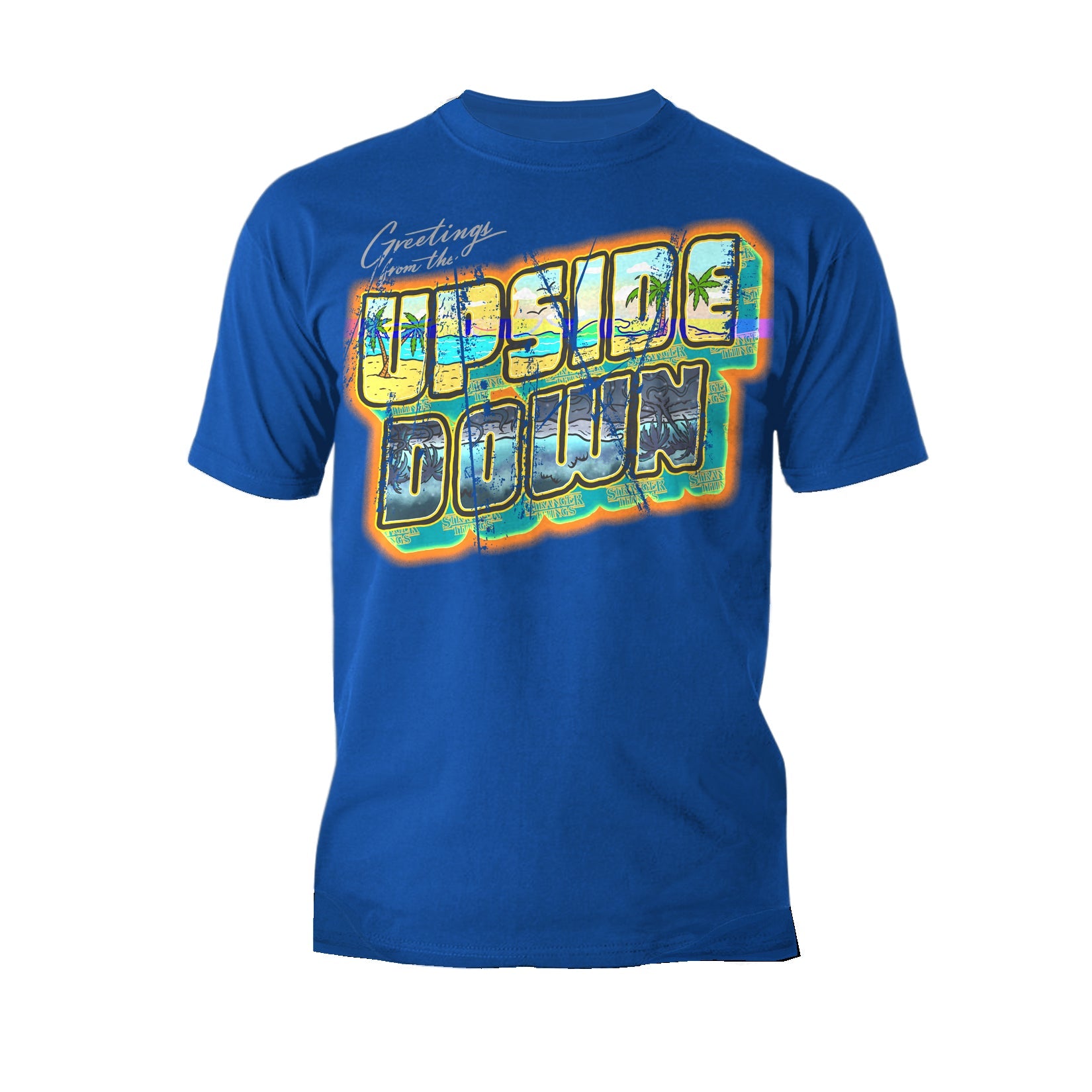 Stranger Things Upside Down Greetings California Men's T-Shirt