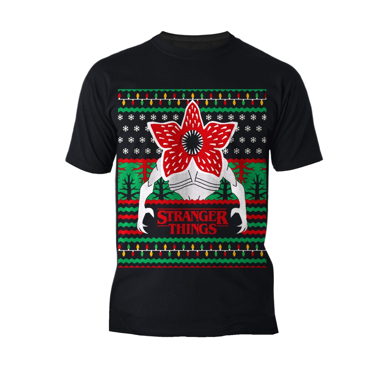 Stranger Things Xmas Demogorgon Lights Men's T-Shirt