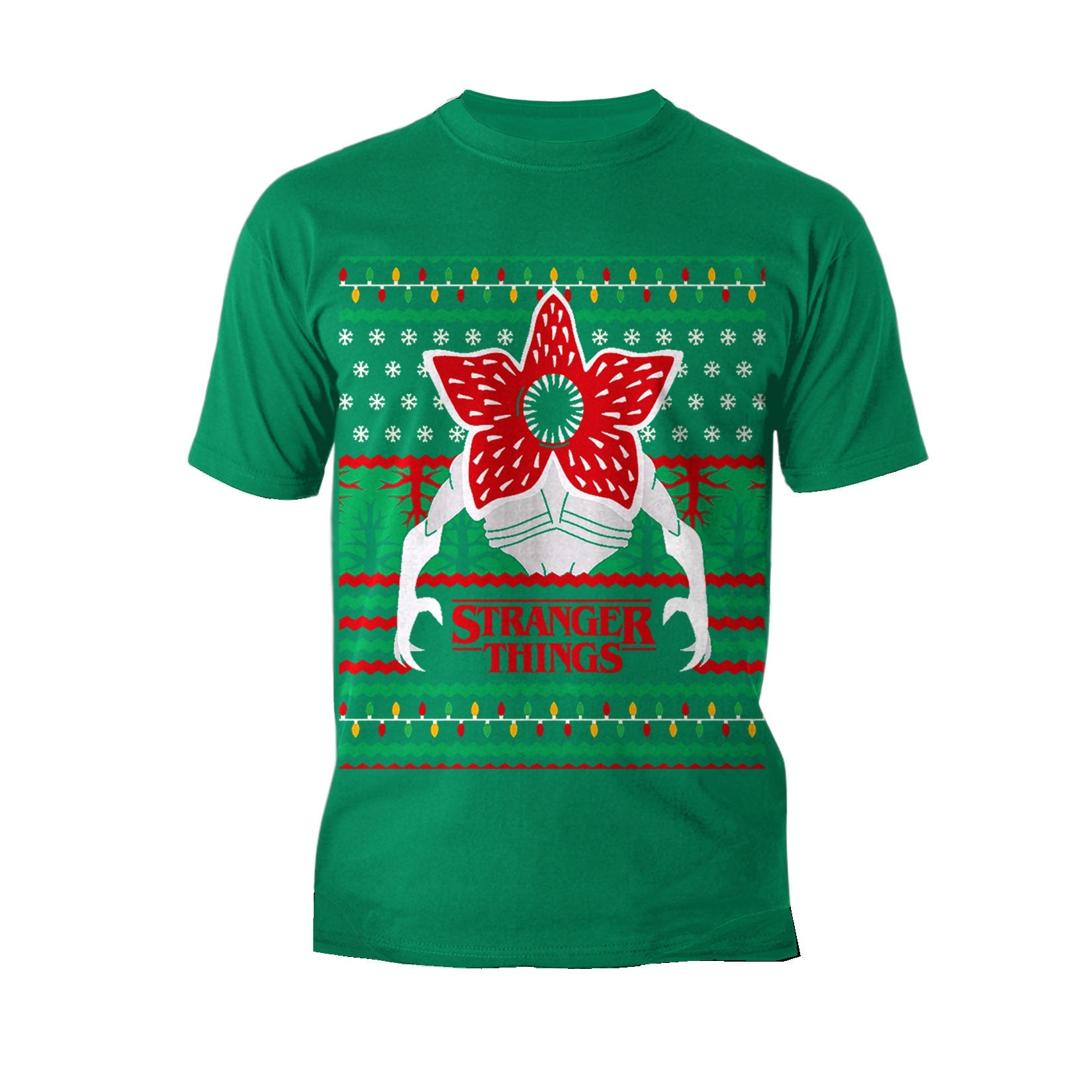 Stranger Things Xmas Demogorgon Lights Men's T-Shirt