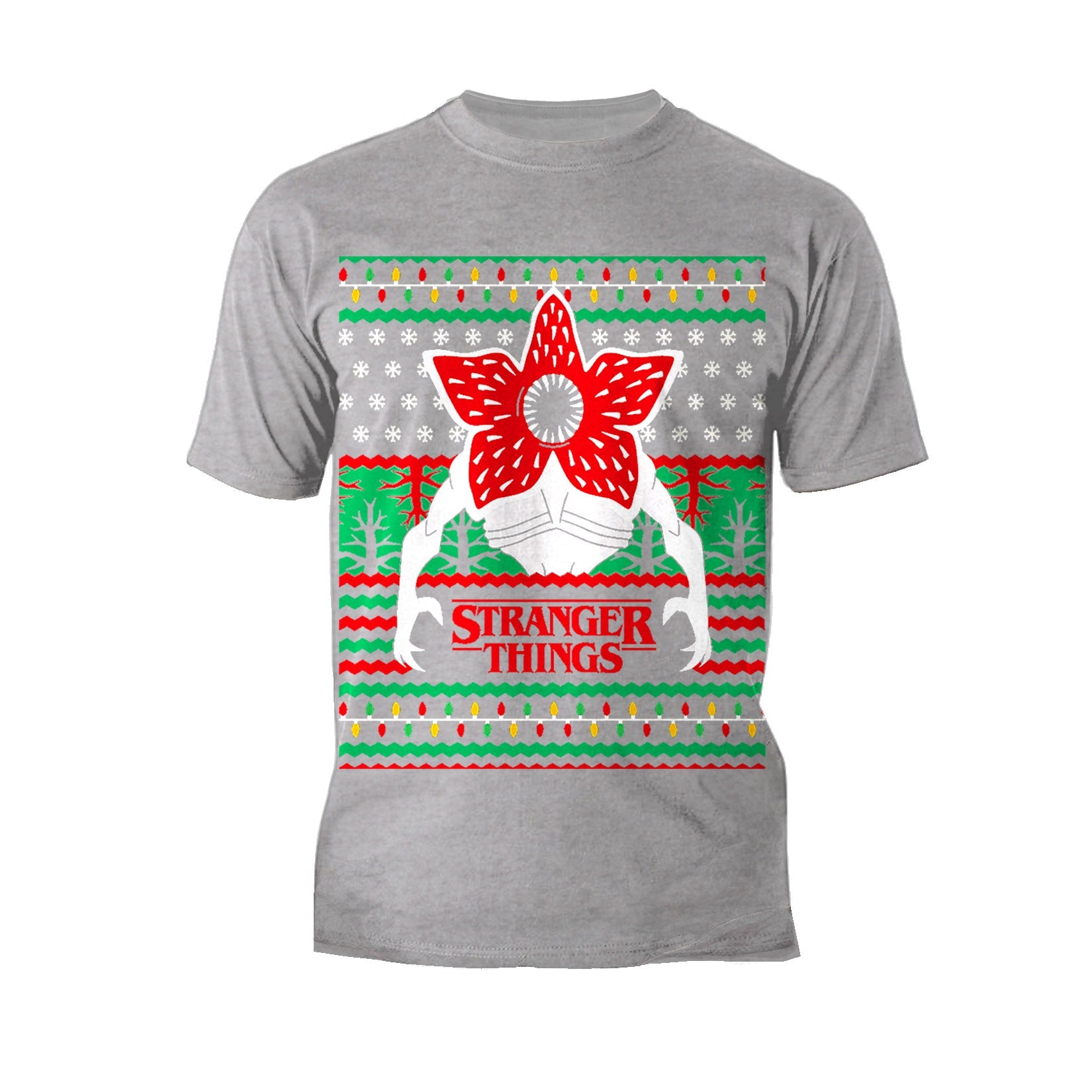 Stranger Things Xmas Demogorgon Lights Men's T-Shirt