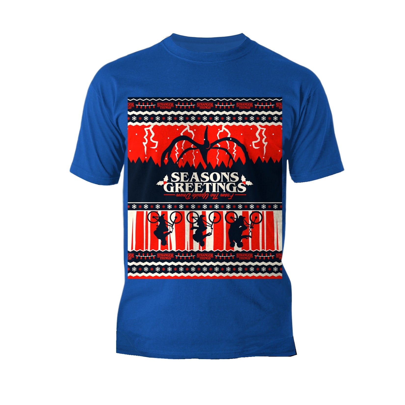 Stranger Things Xmas Mind Flayer Upside Down Men's T-Shirt