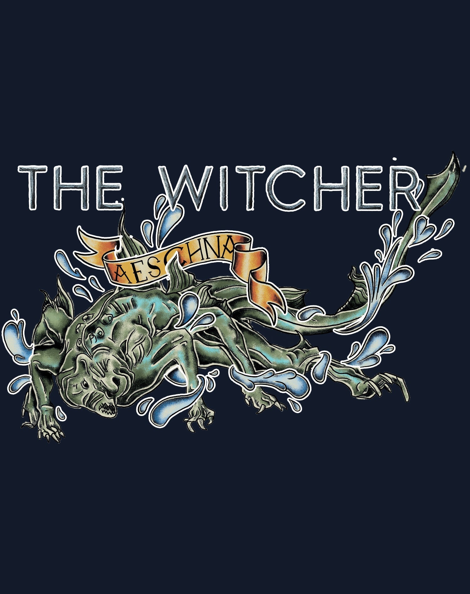 The Witcher Book of Beasts Aeschna Official Men's T-Shirt