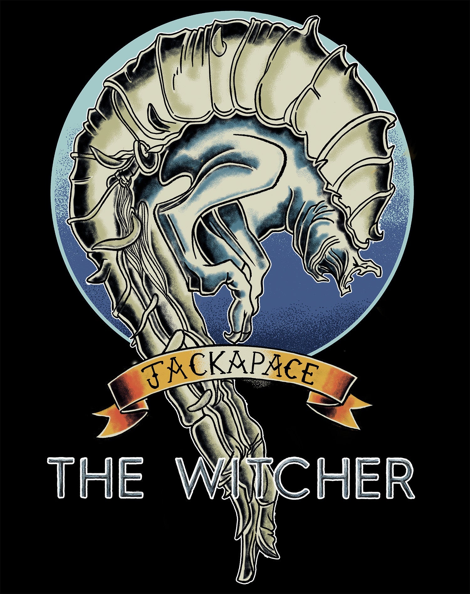 The Witcher Book of Beasts Jackapace Official Men's T-Shirt