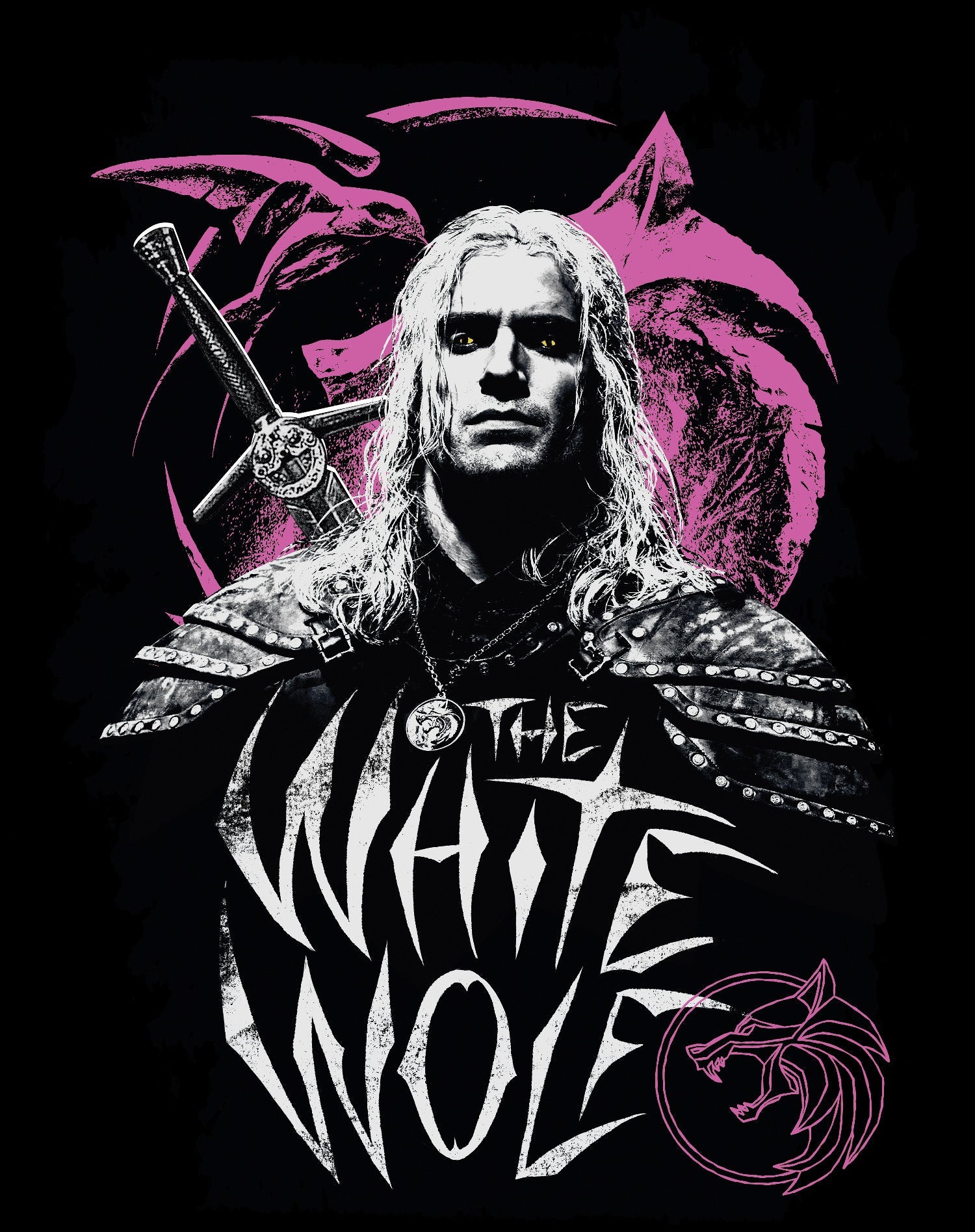 The Witcher Geralt Splash White Wolf Official Sweatshirt