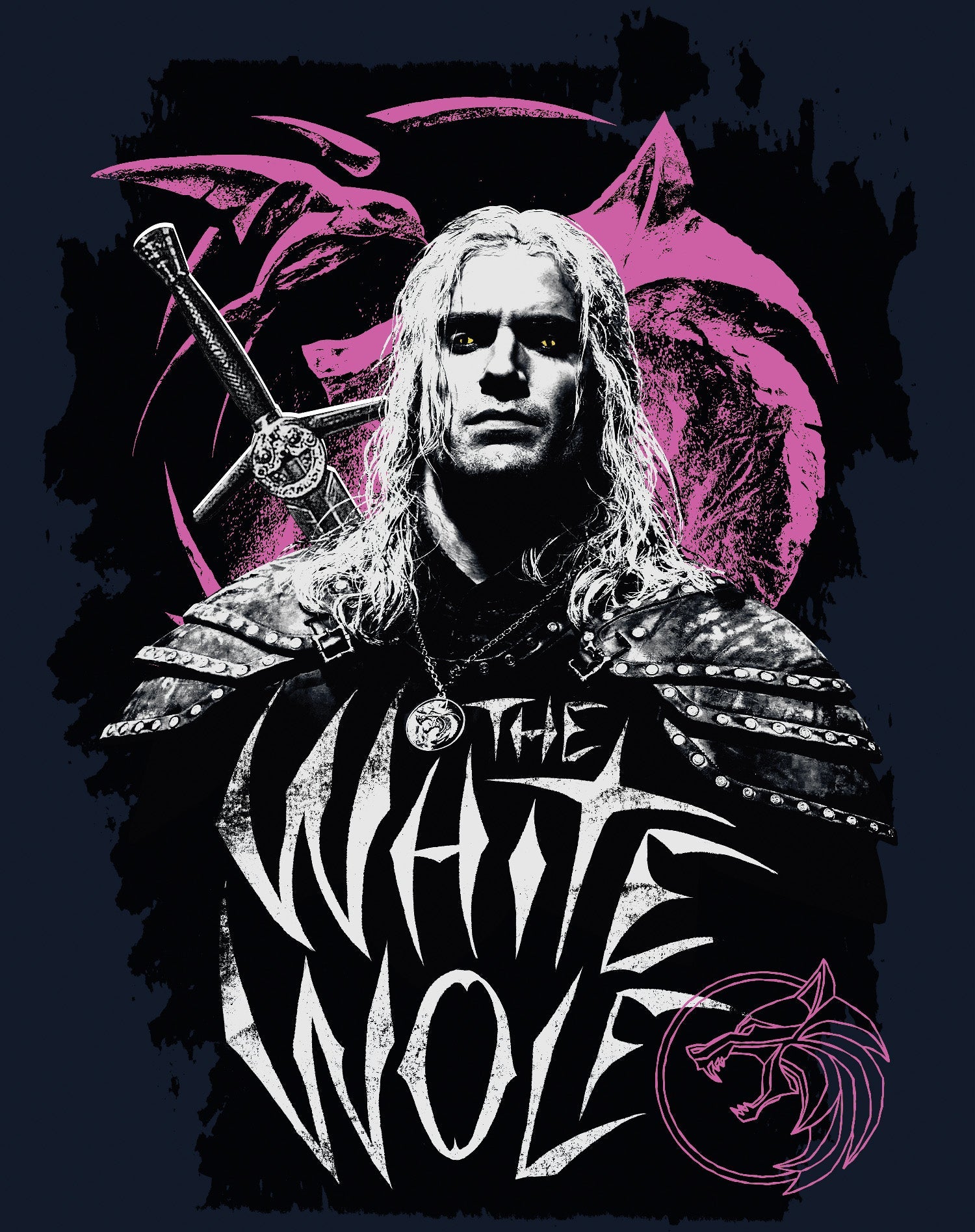 The Witcher Geralt Splash  Wolf Official Women's T-Shirt