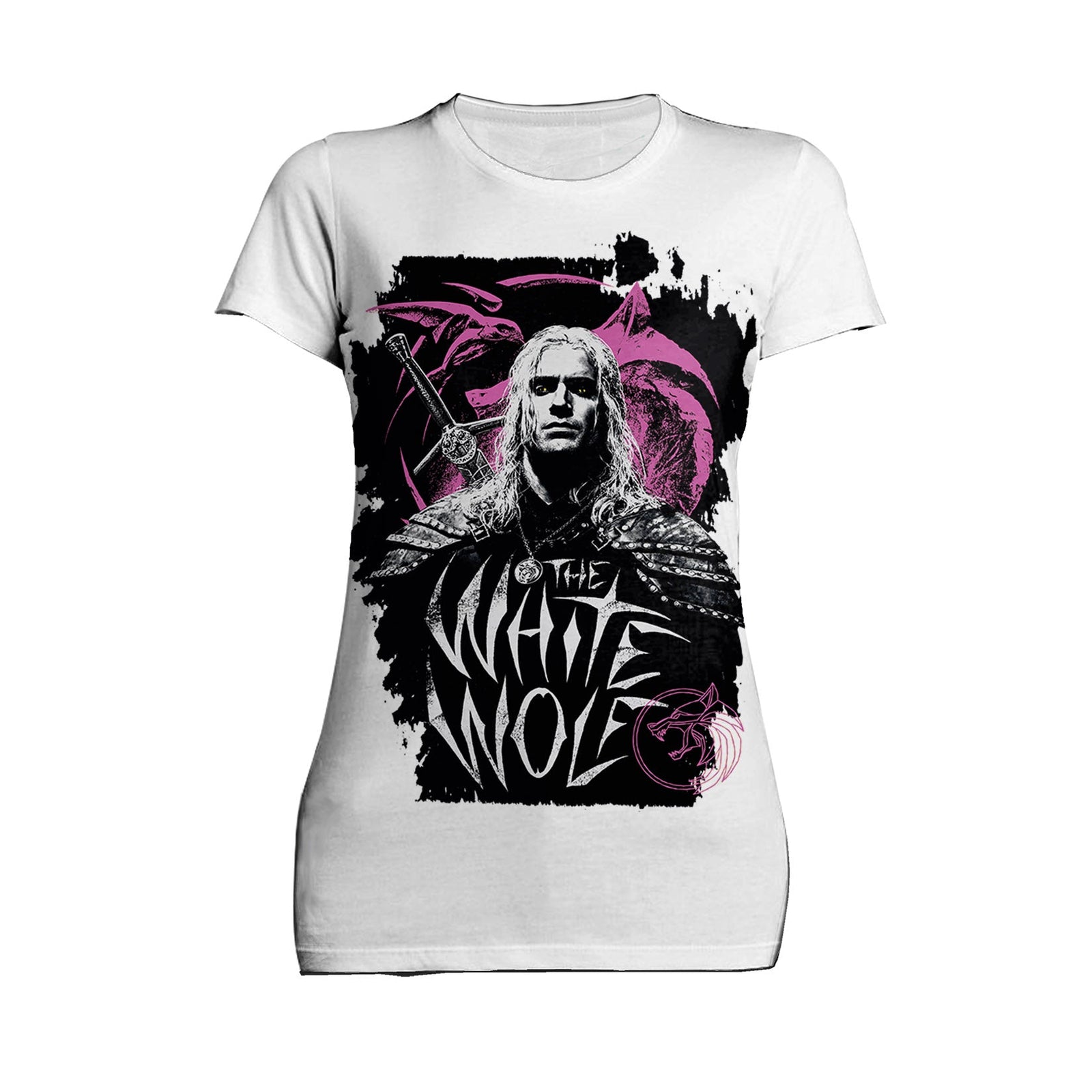 The Witcher Geralt Splash  Wolf Official Women's T-Shirt